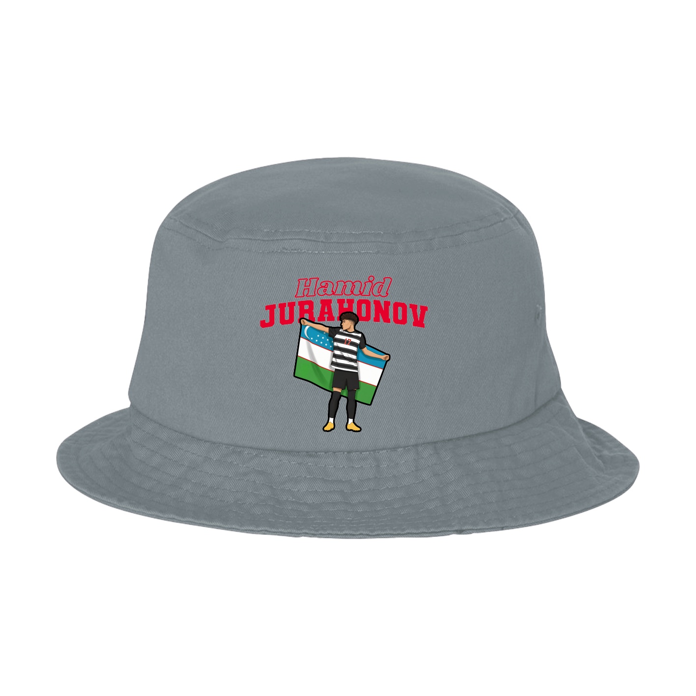 Bucket Cap — Name Arch in Grey
