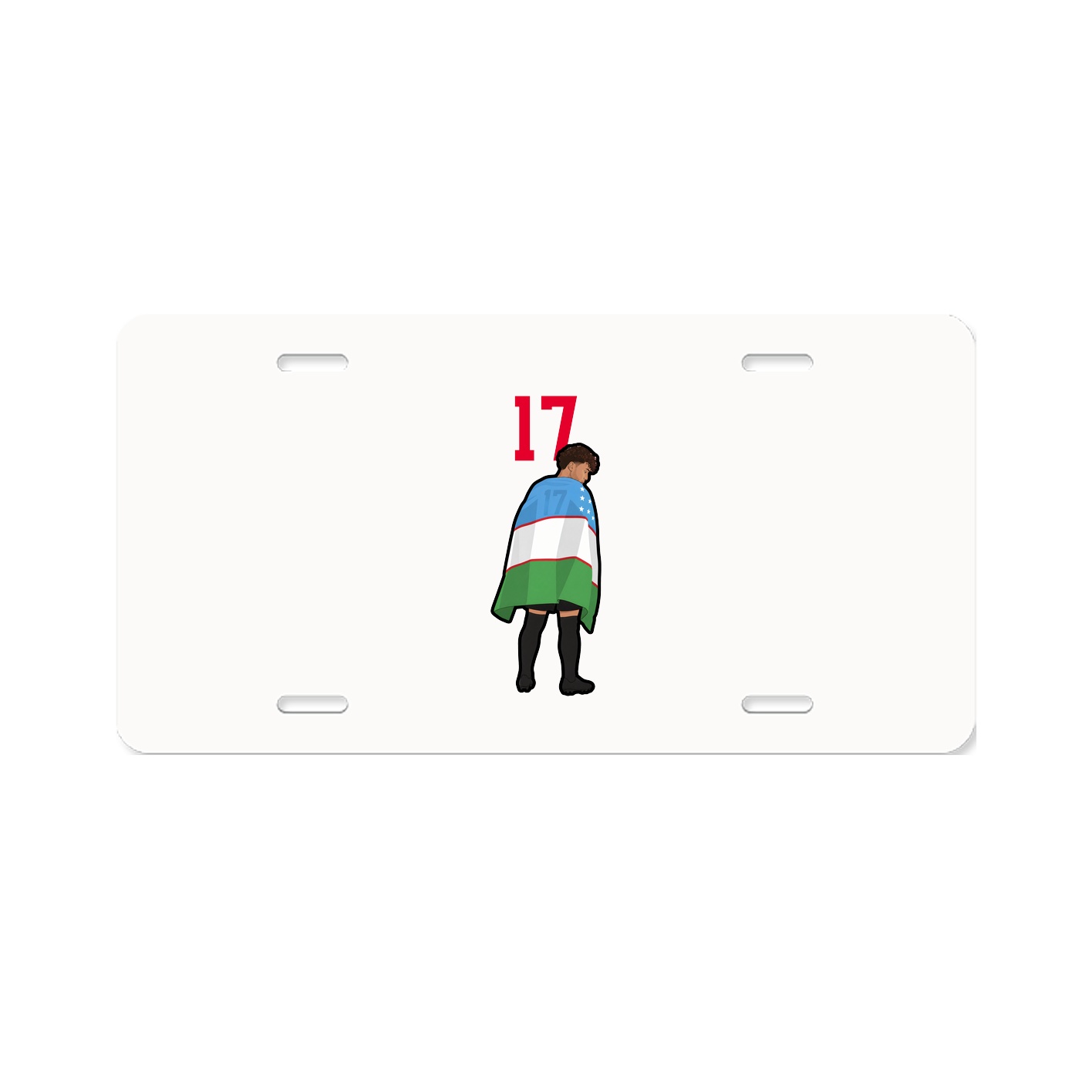 License Plate — Number Top in Classic