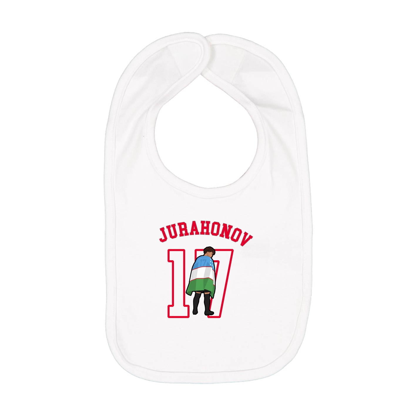 Infant Bib — Shirsey Arch in White