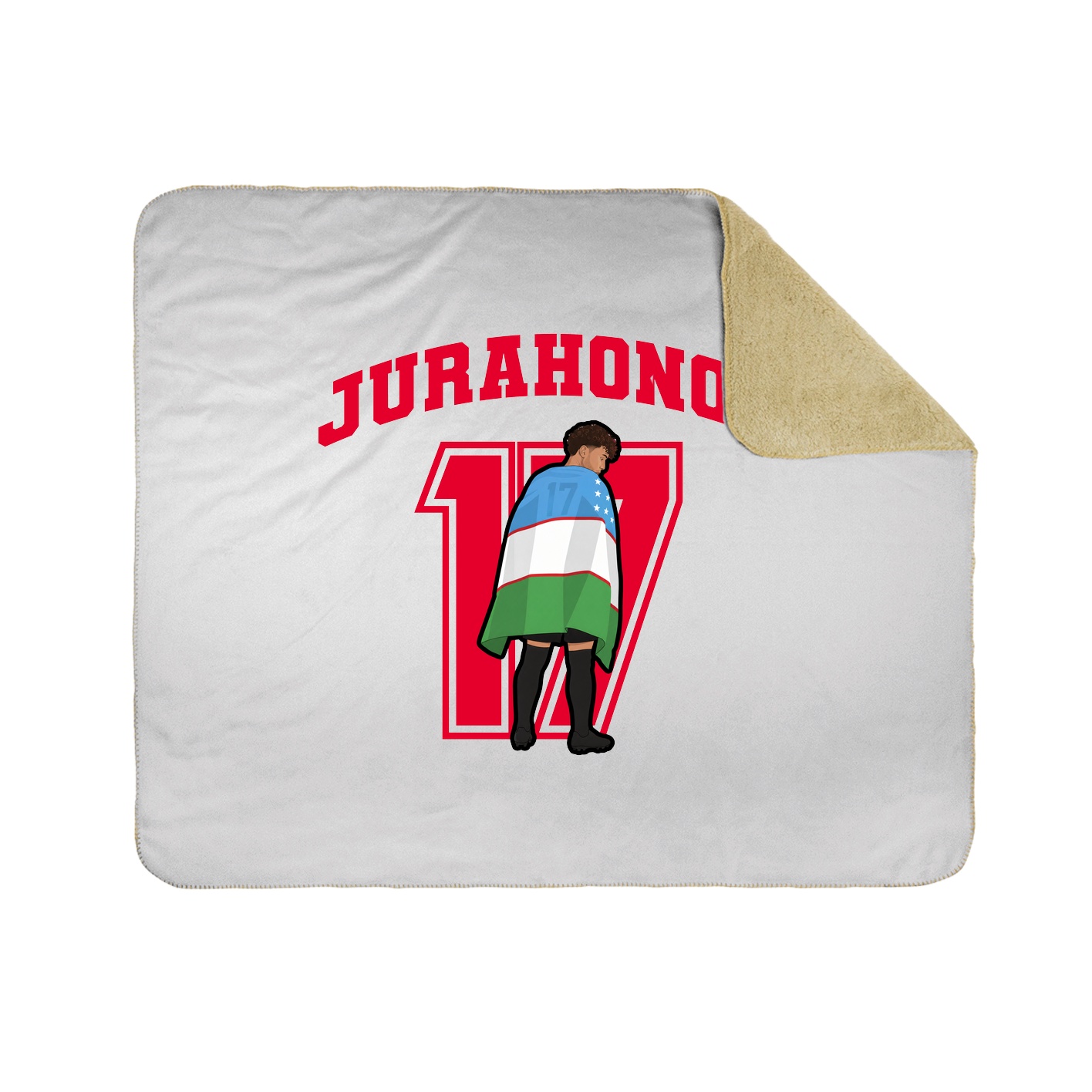 Throw Blanket — Number in White
