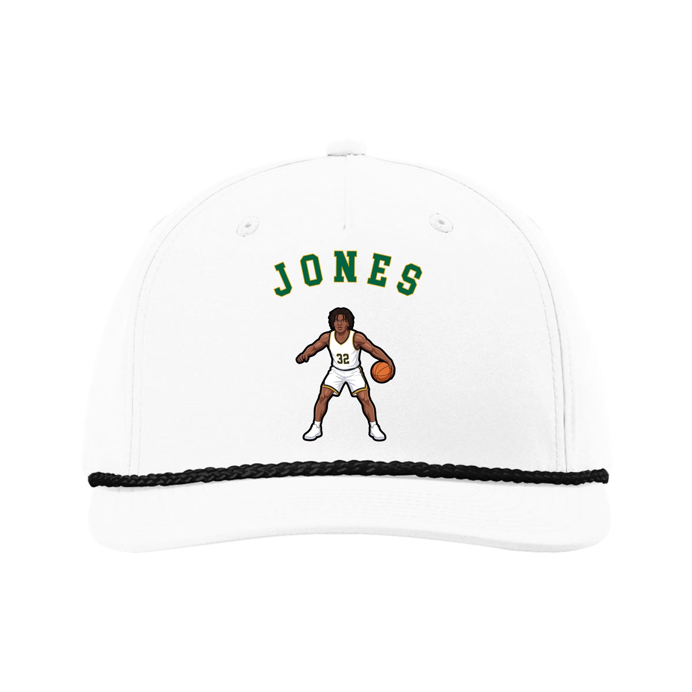 Five-Panel Classic Rope Cap — Shirsey Arch in White
