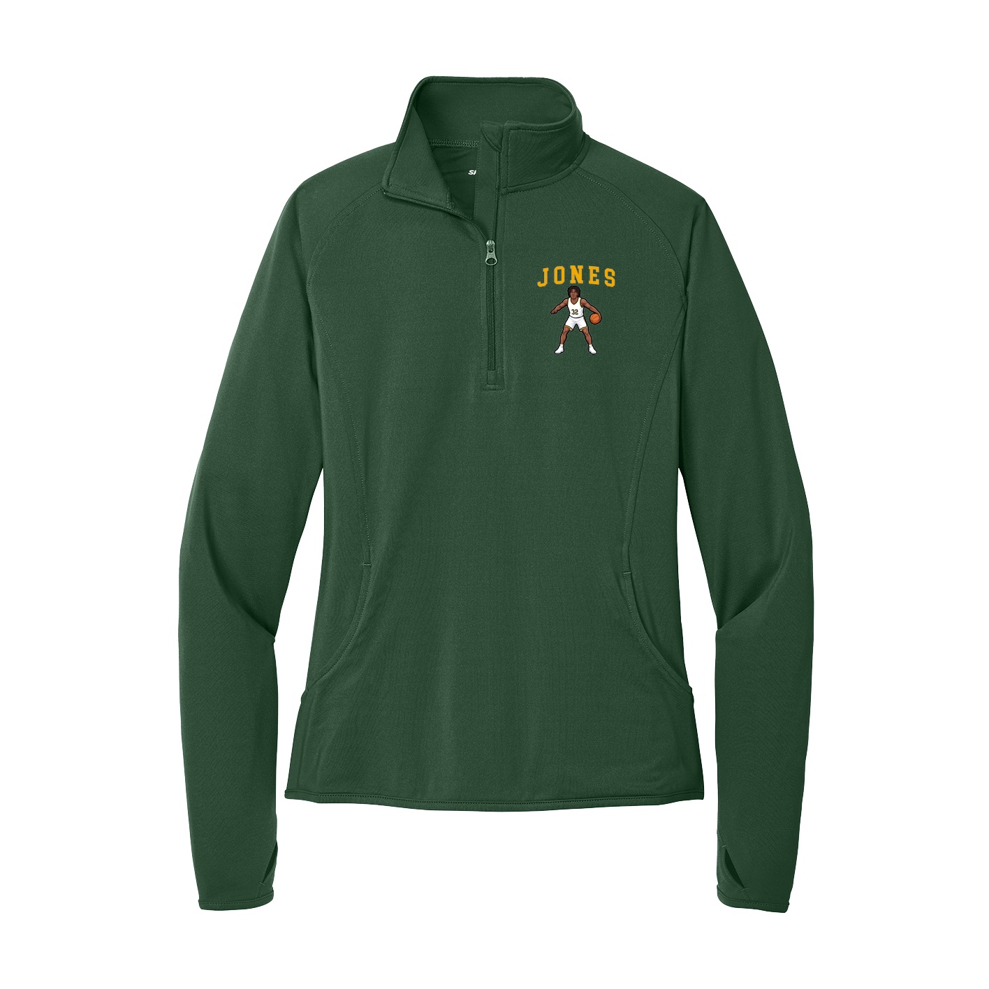Women's Q-Zip Pullover — Shirsey in Green