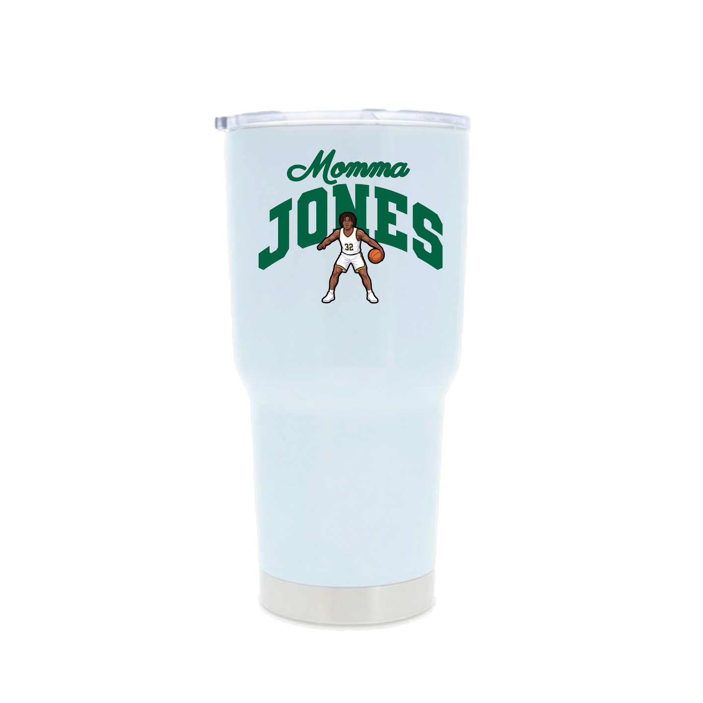 30oz Stainless Steel Tumbler — Mothers Day Arch in White