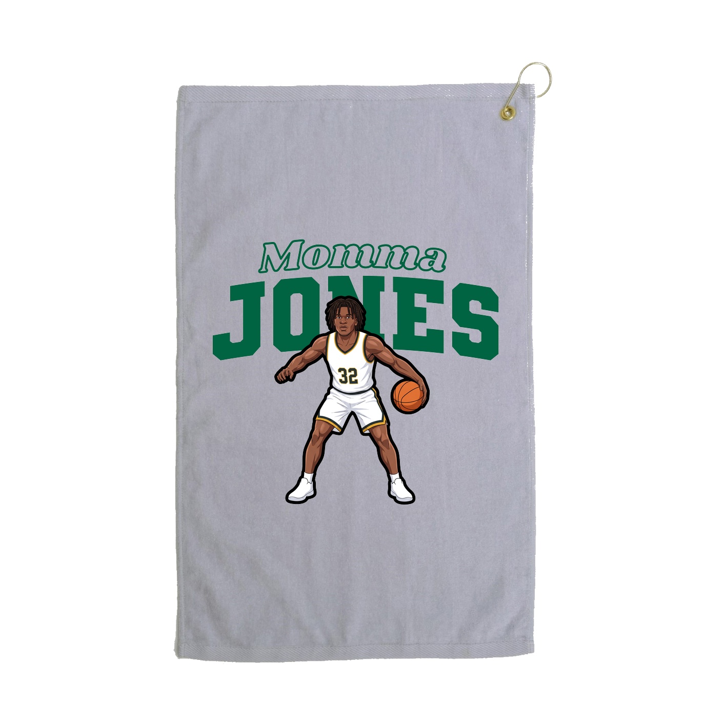 Golf Towel — Mothers Day Block in Grey