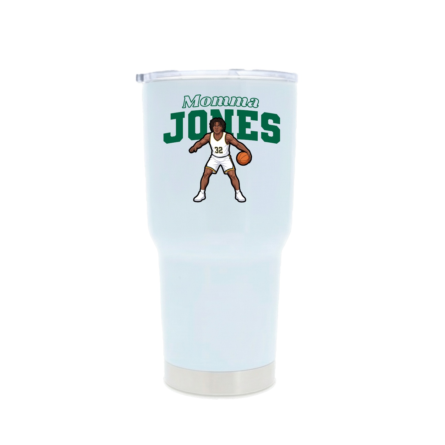 30oz Stainless Steel Tumbler — Mothers Day Block in White