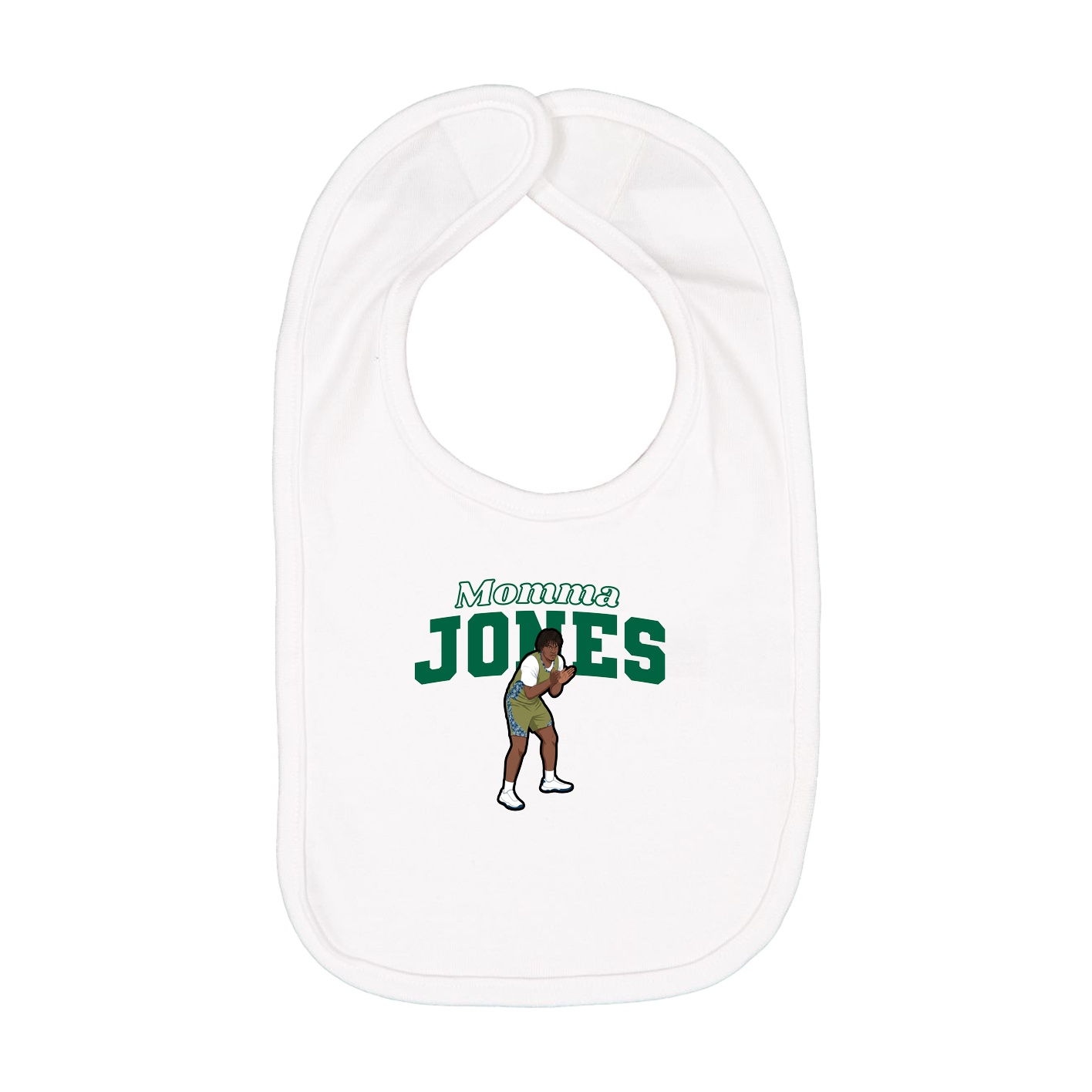 Infant Bib — Mothers Day Block in White