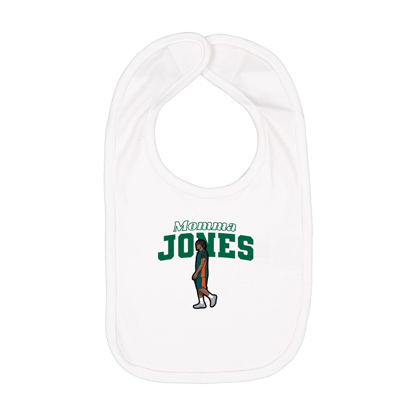 Infant Bib — Mothers Day Block in White