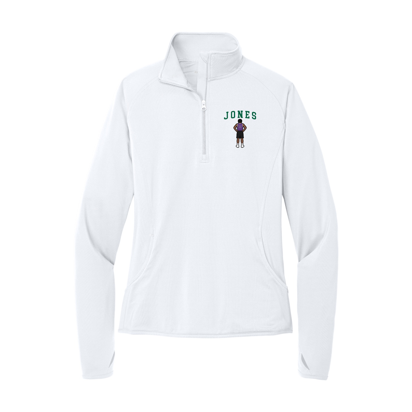 Women's Q-Zip Pullover — Shirsey in White