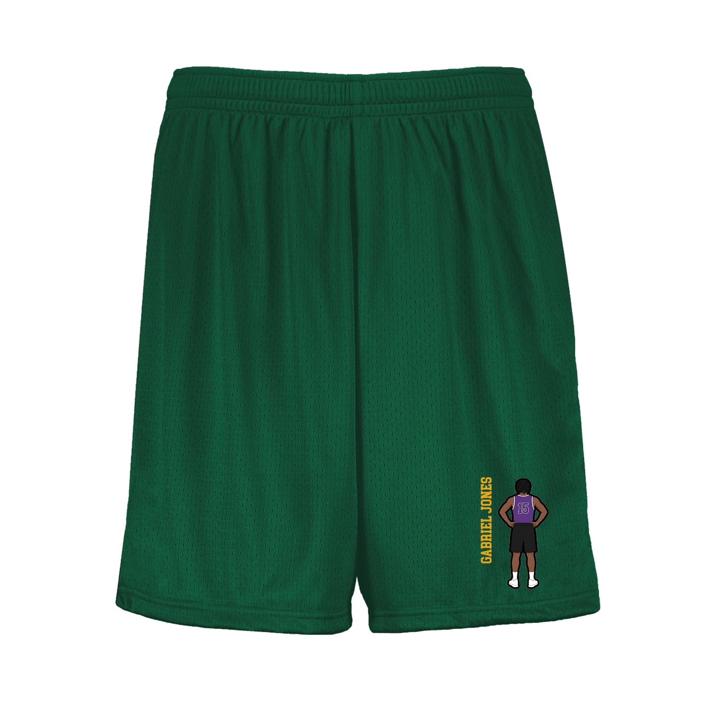 Shorts — Name Vertical in Green