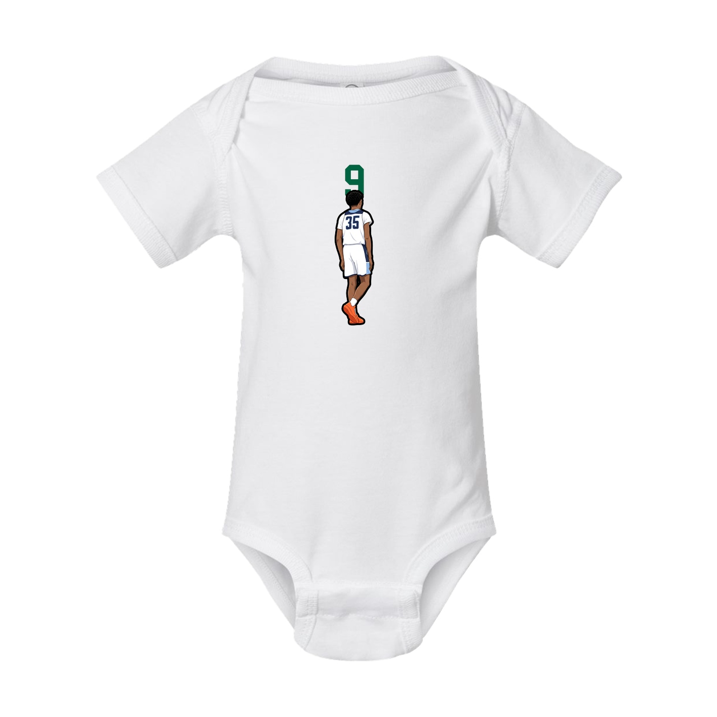 Baby Onesie — Number Top in White