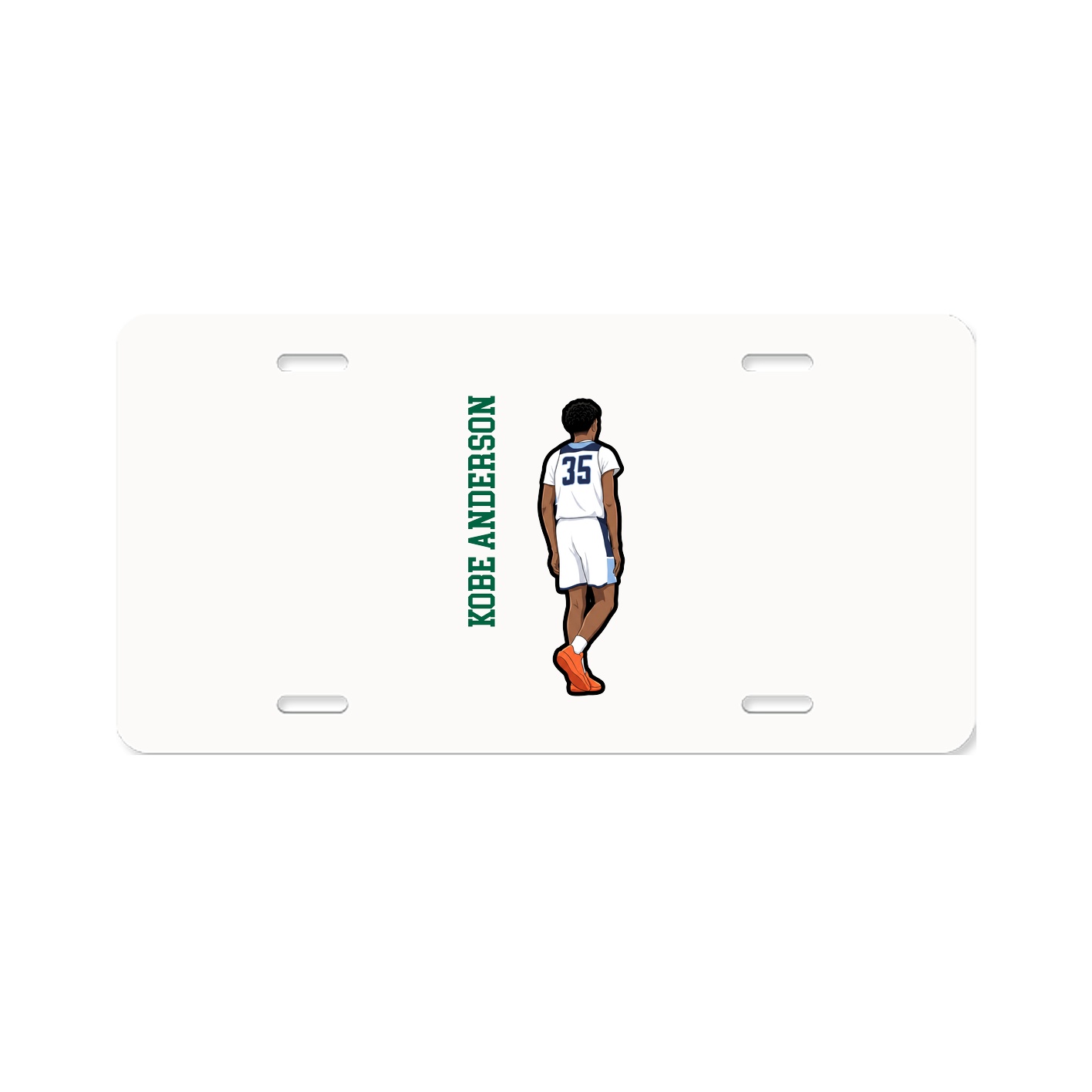 License Plate — Name Vertical in Classic