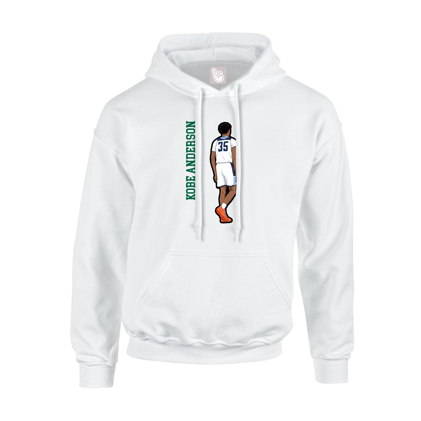 Hoodie — Name Vertical in White