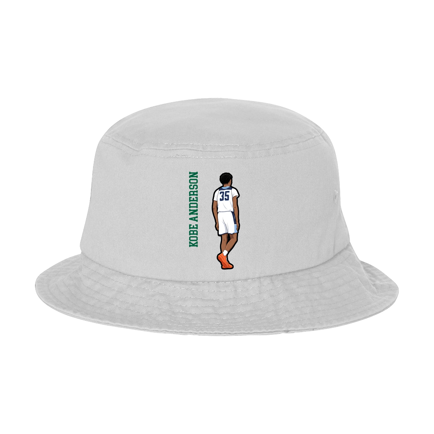 Bucket Cap — Name Vertical in White