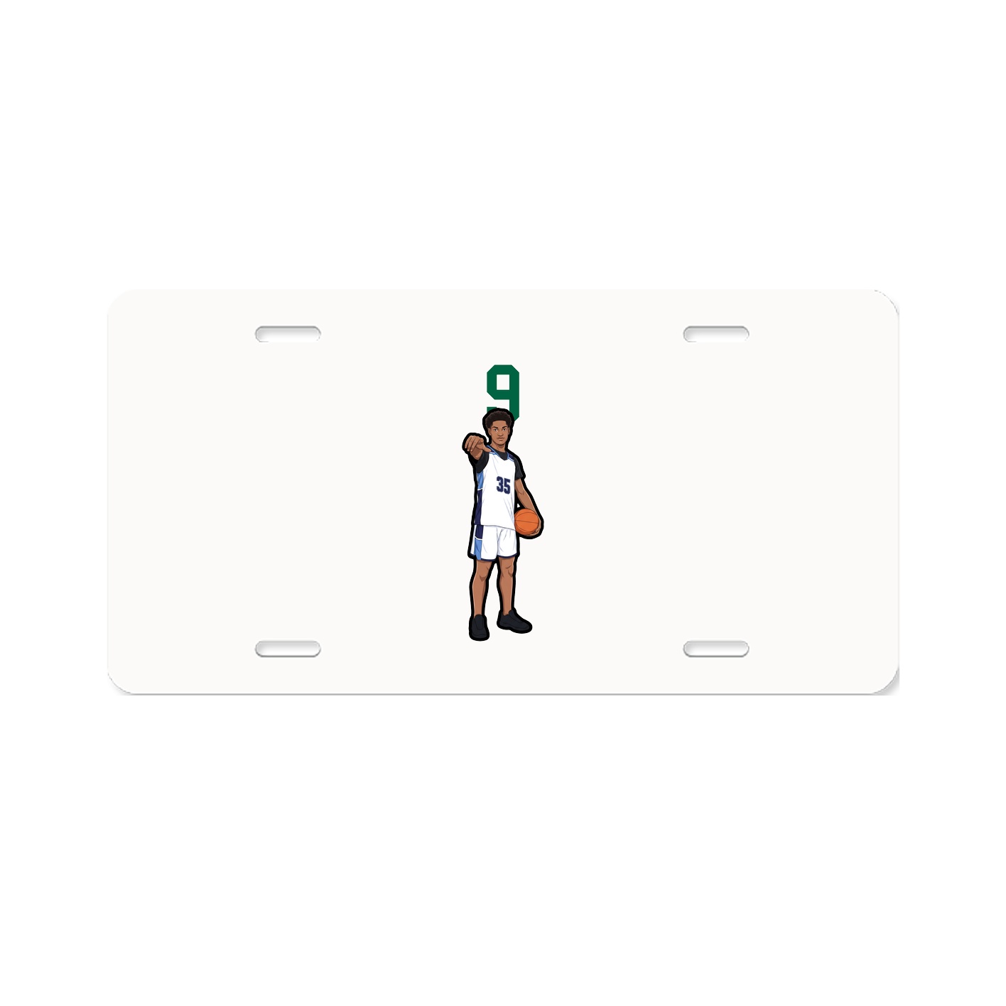 License Plate — Number Top in Classic