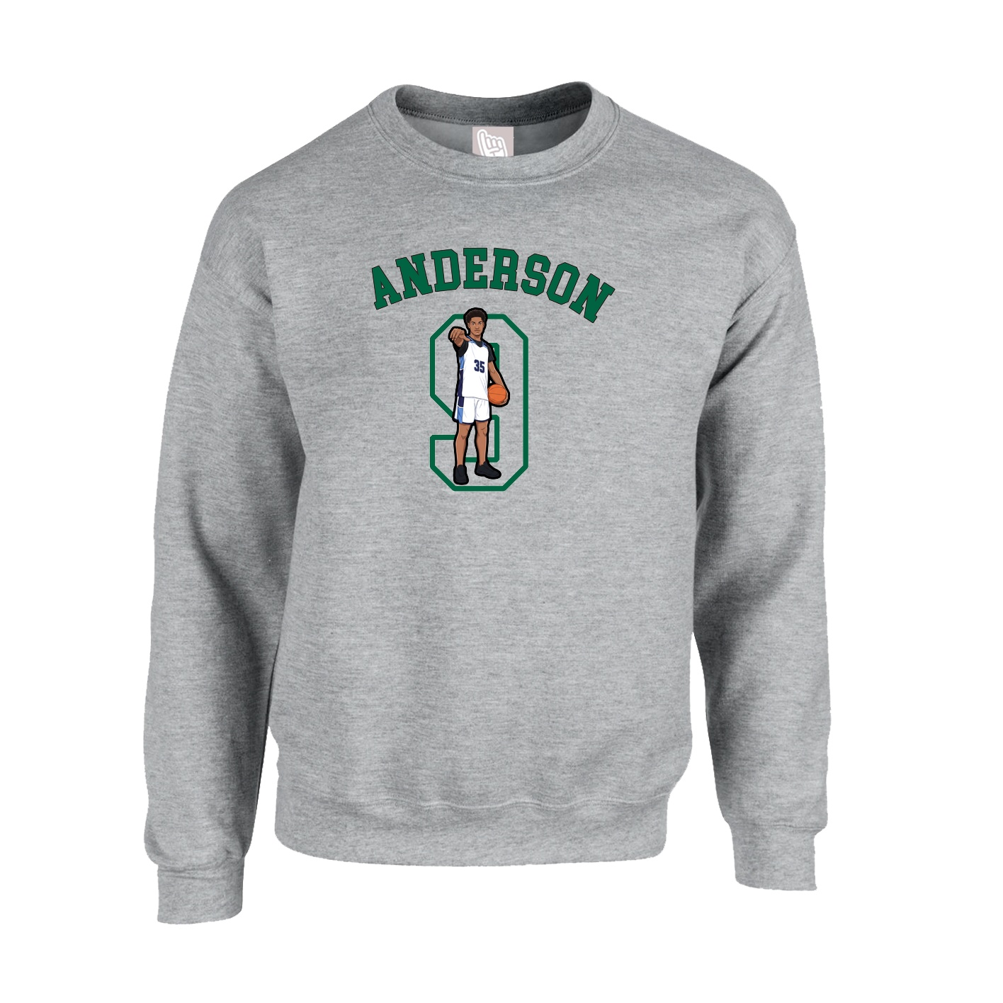 Fleece Crew — Shirsey Arch in Grey