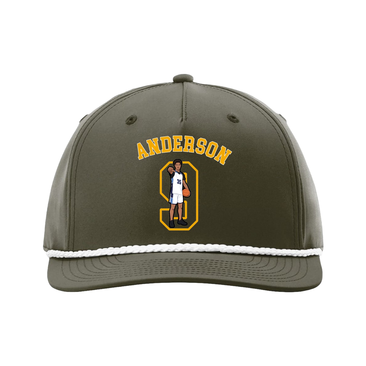 Five-Panel Classic Rope Cap — Shirsey Arch in Green