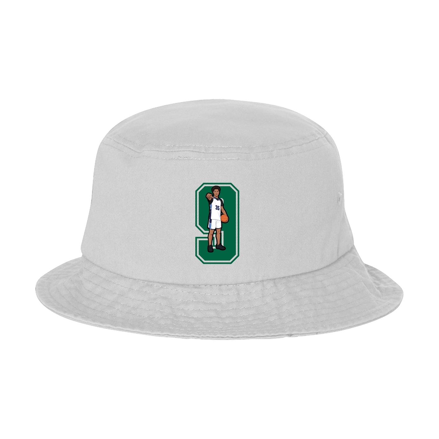 Bucket Cap — Number in White