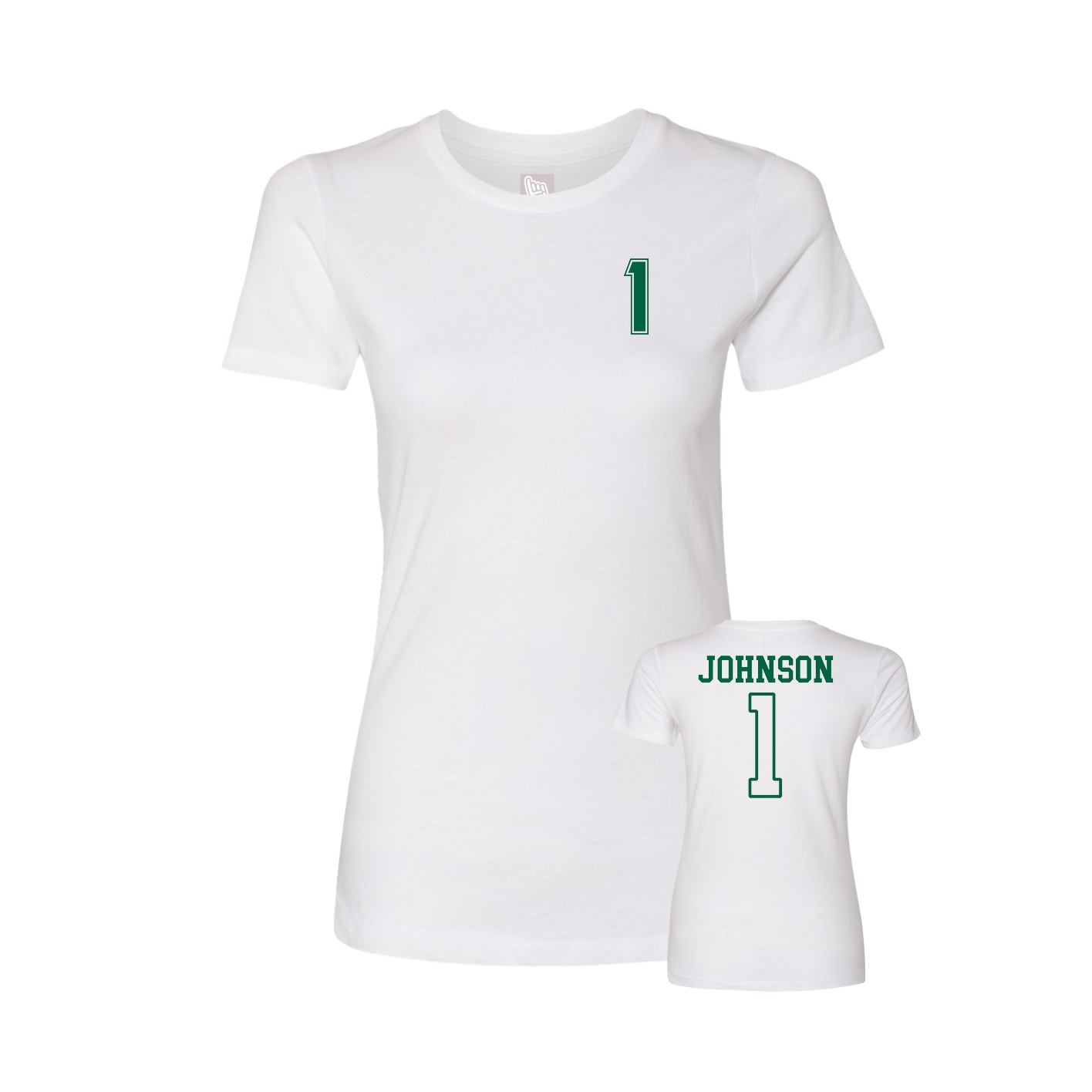 Womens Tee — Chest Back in White