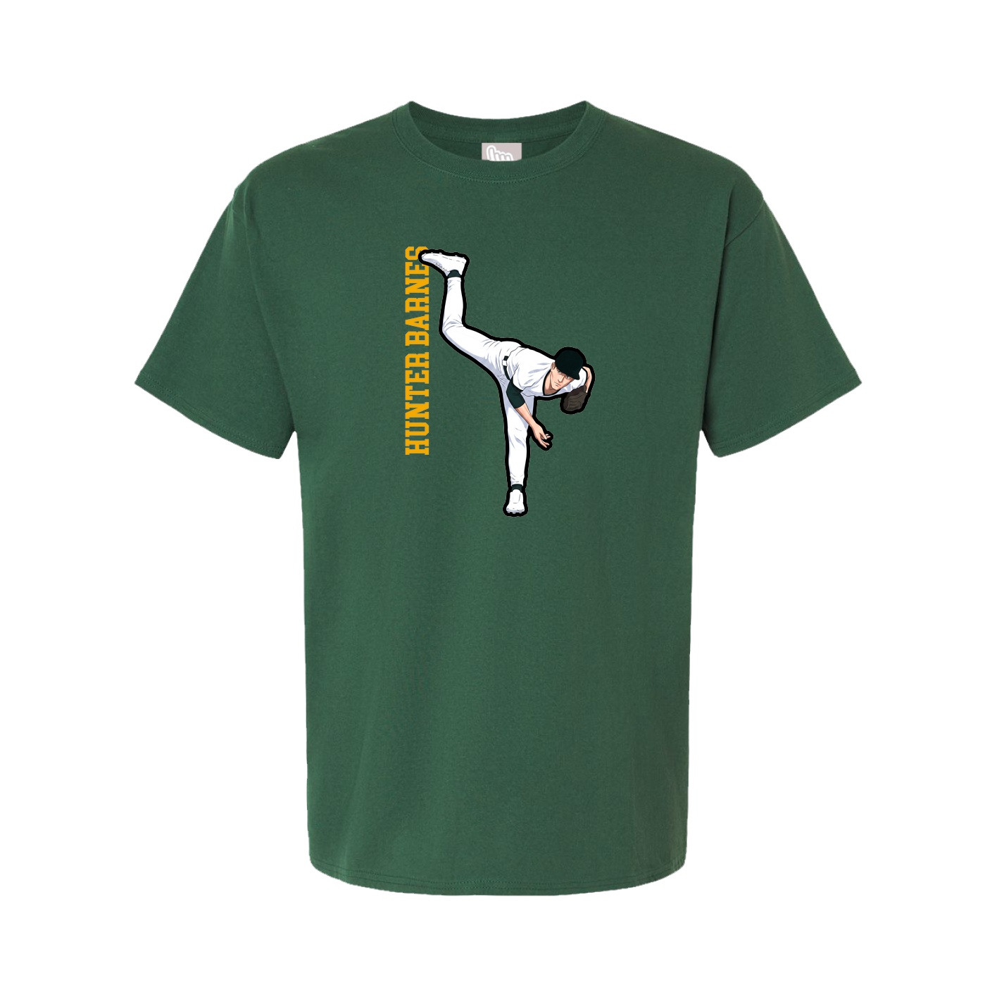 Tee — Name Vertical in Green
