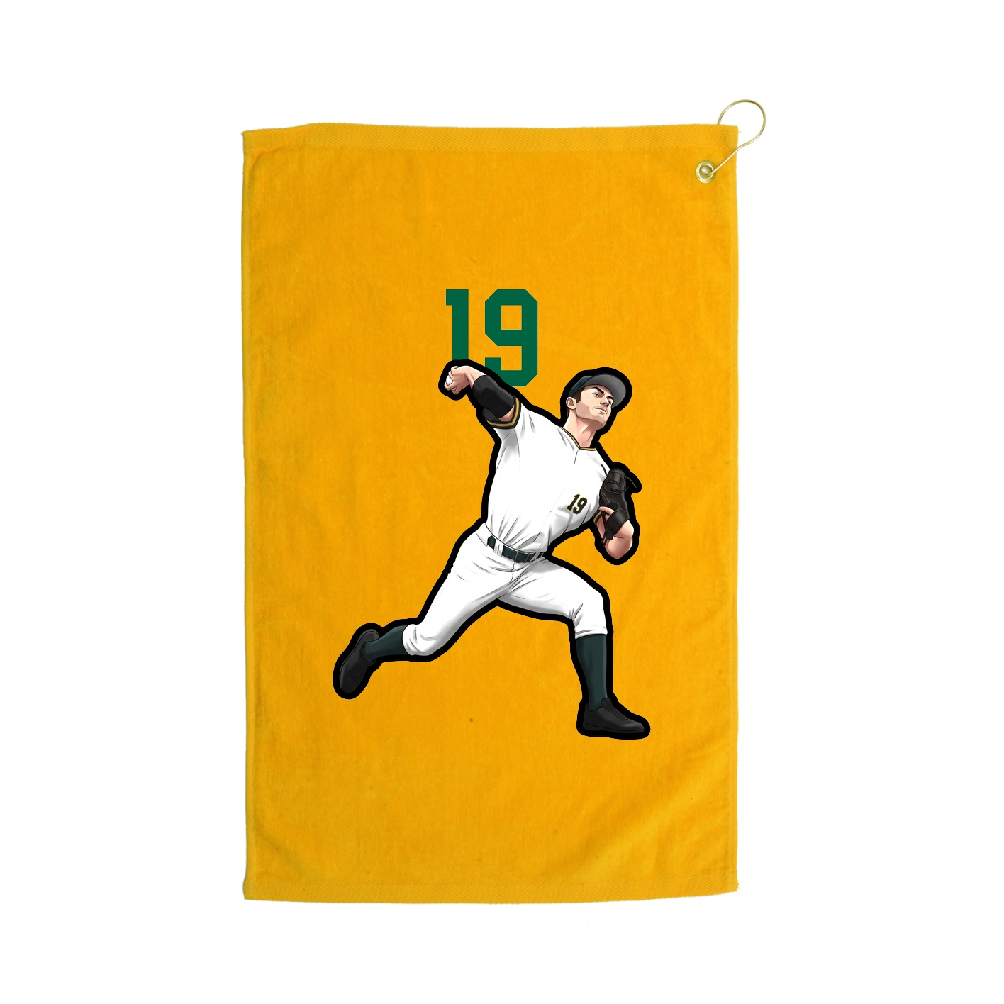 Golf Towel — Number Top in Gold