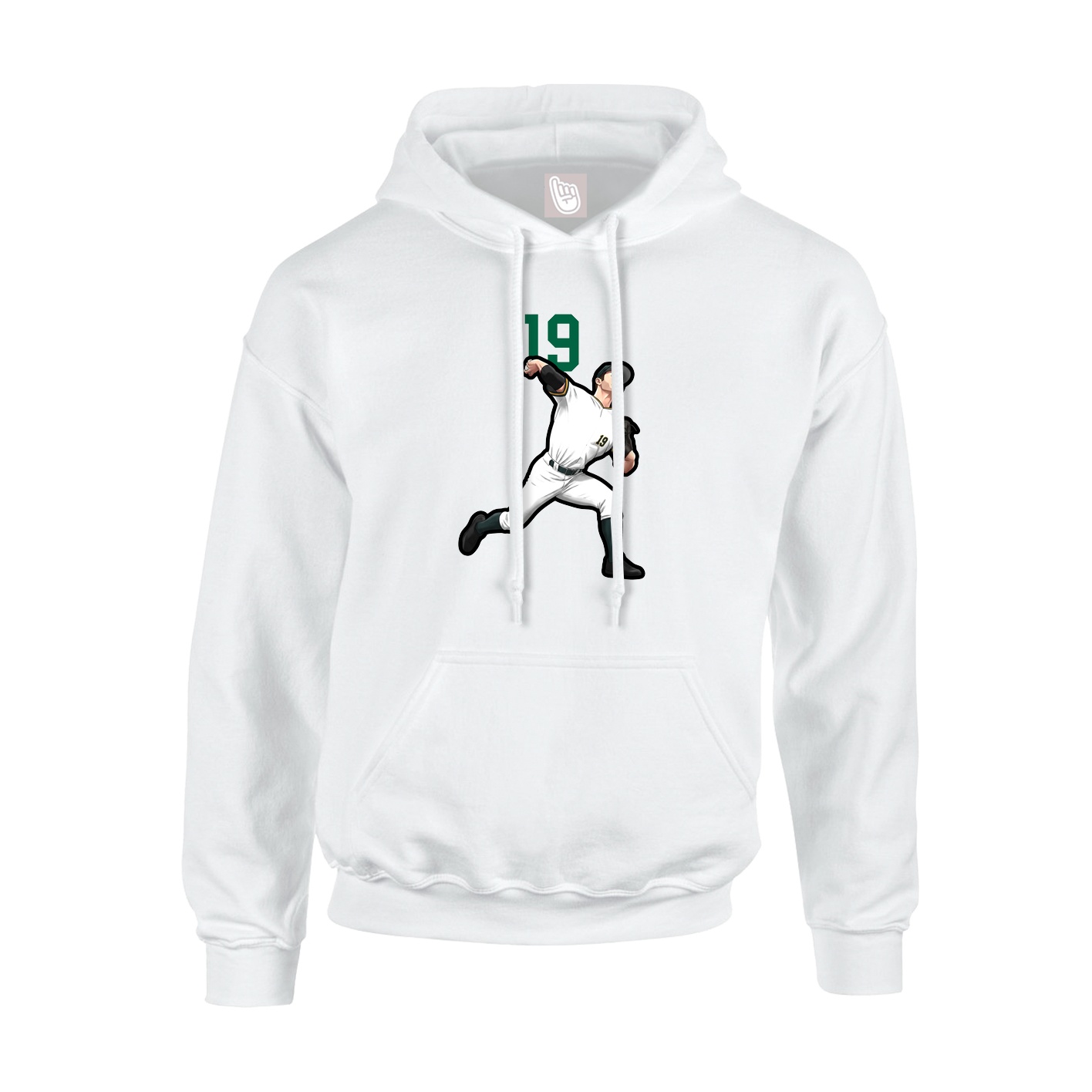 Hoodie — Number Top in White