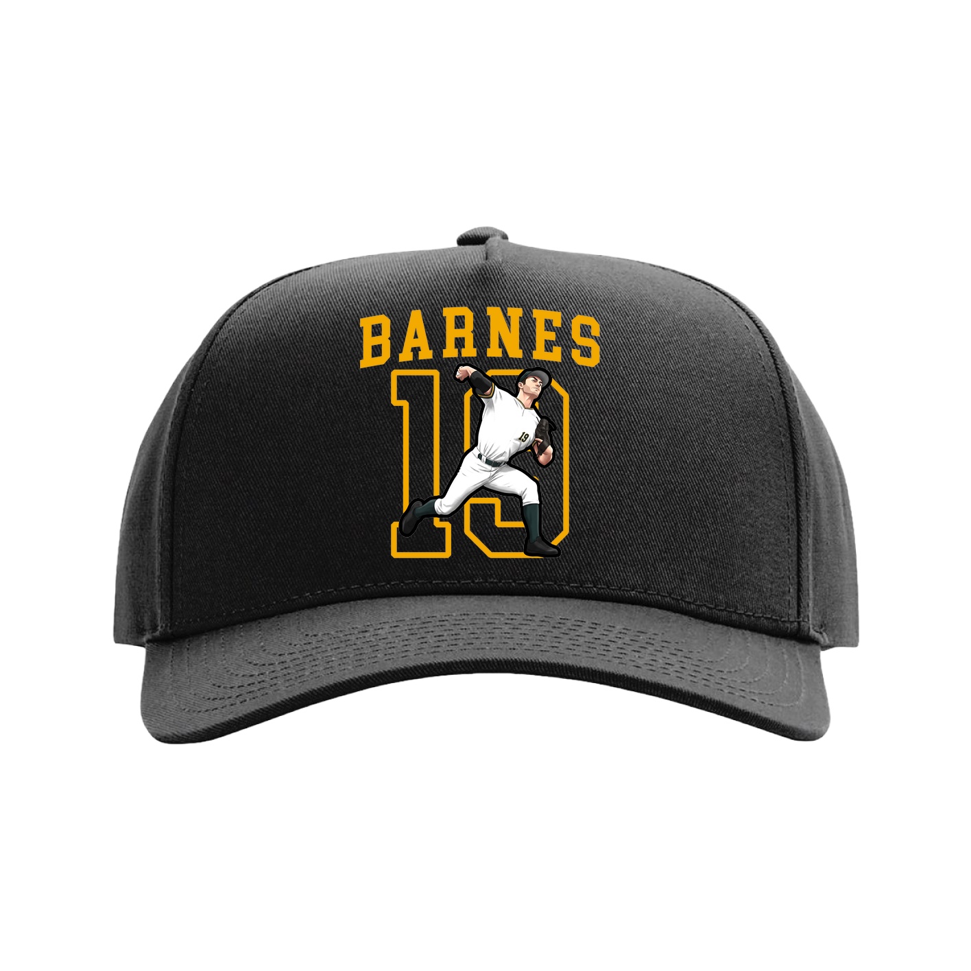 Full Fabric Five-Panel Champ Cap — Shirsey in Black