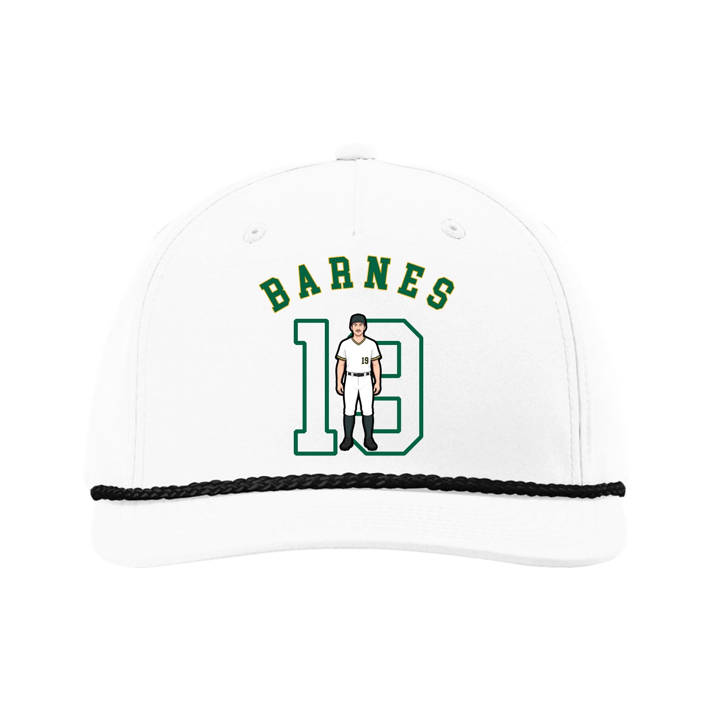 Five-Panel Classic Rope Cap — Shirsey Arch in White