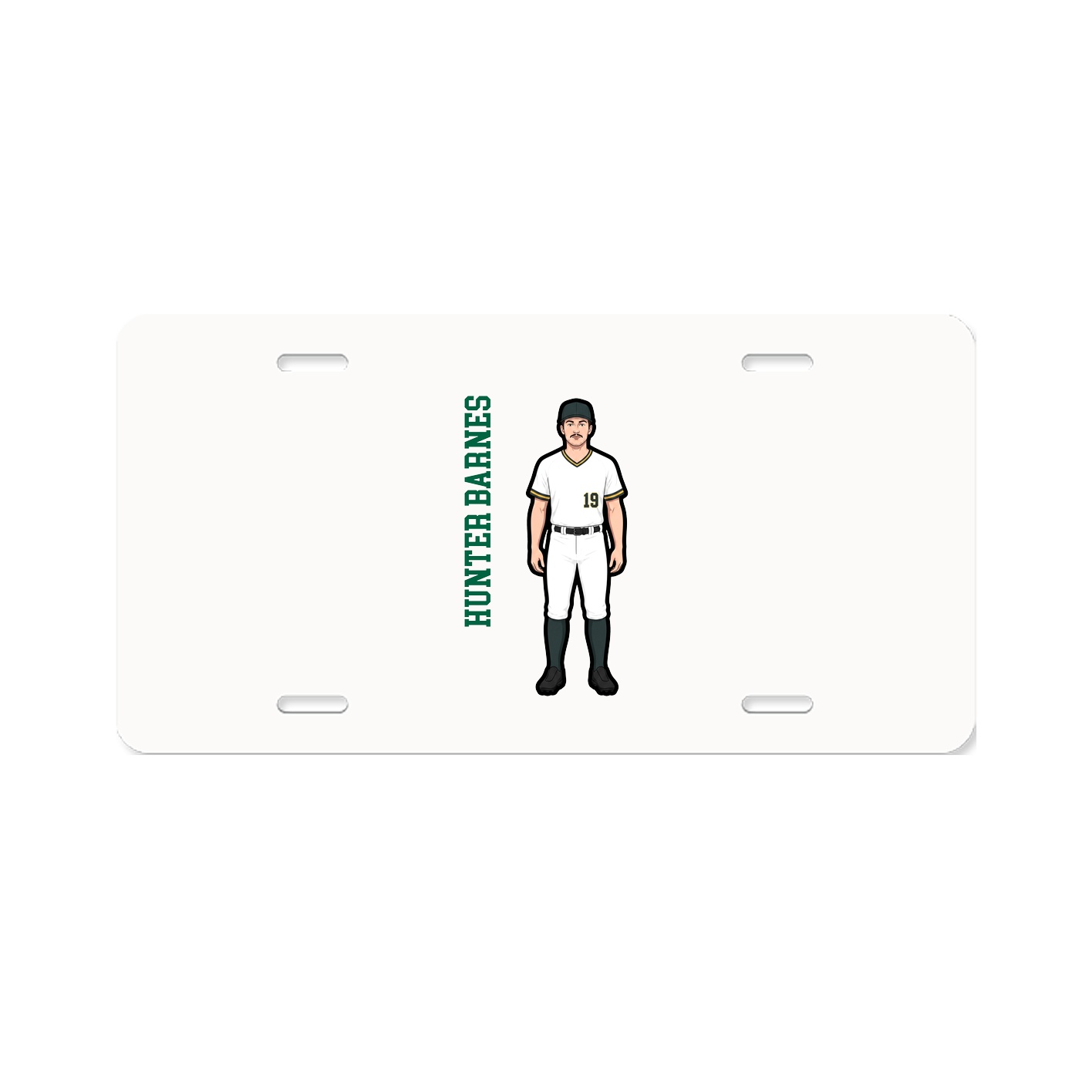 License Plate — Name Vertical in Classic