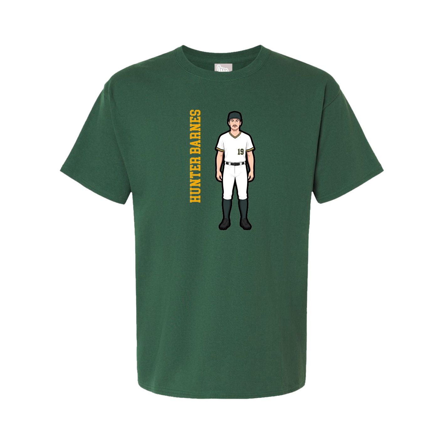 Youth Tee — Name Vertical in Green