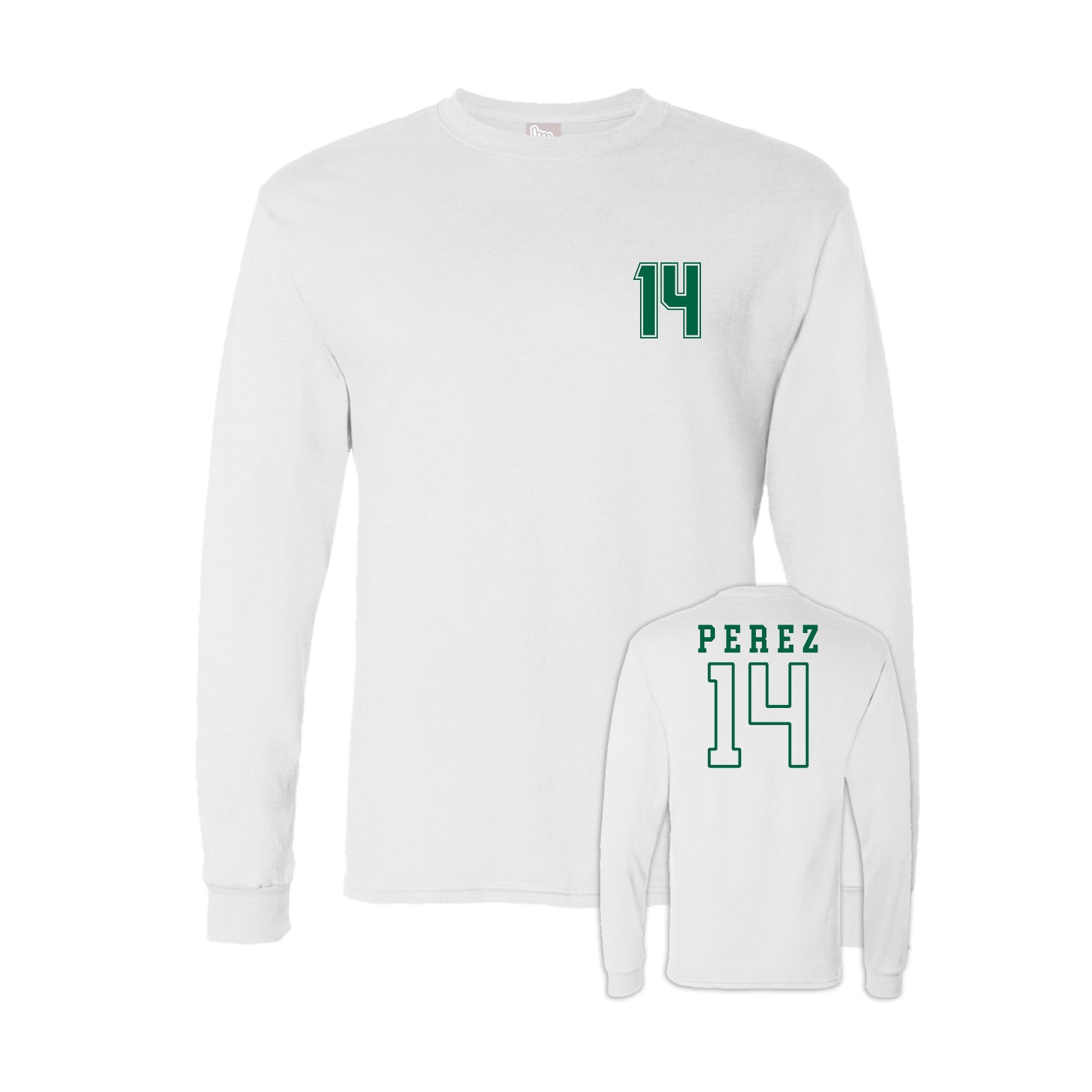 Long Sleeve Tee — Chest Back in White