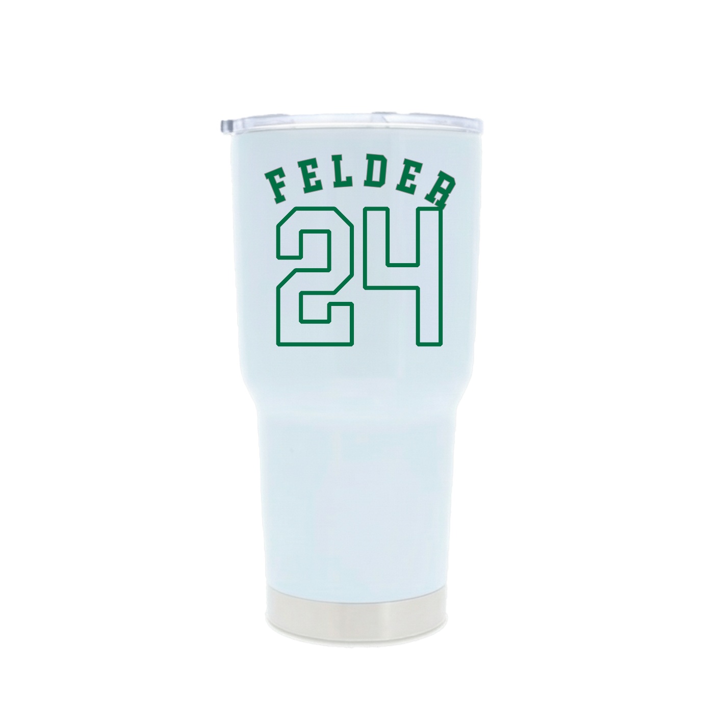 30oz Stainless Steel Tumbler — Shirsey Arch in White