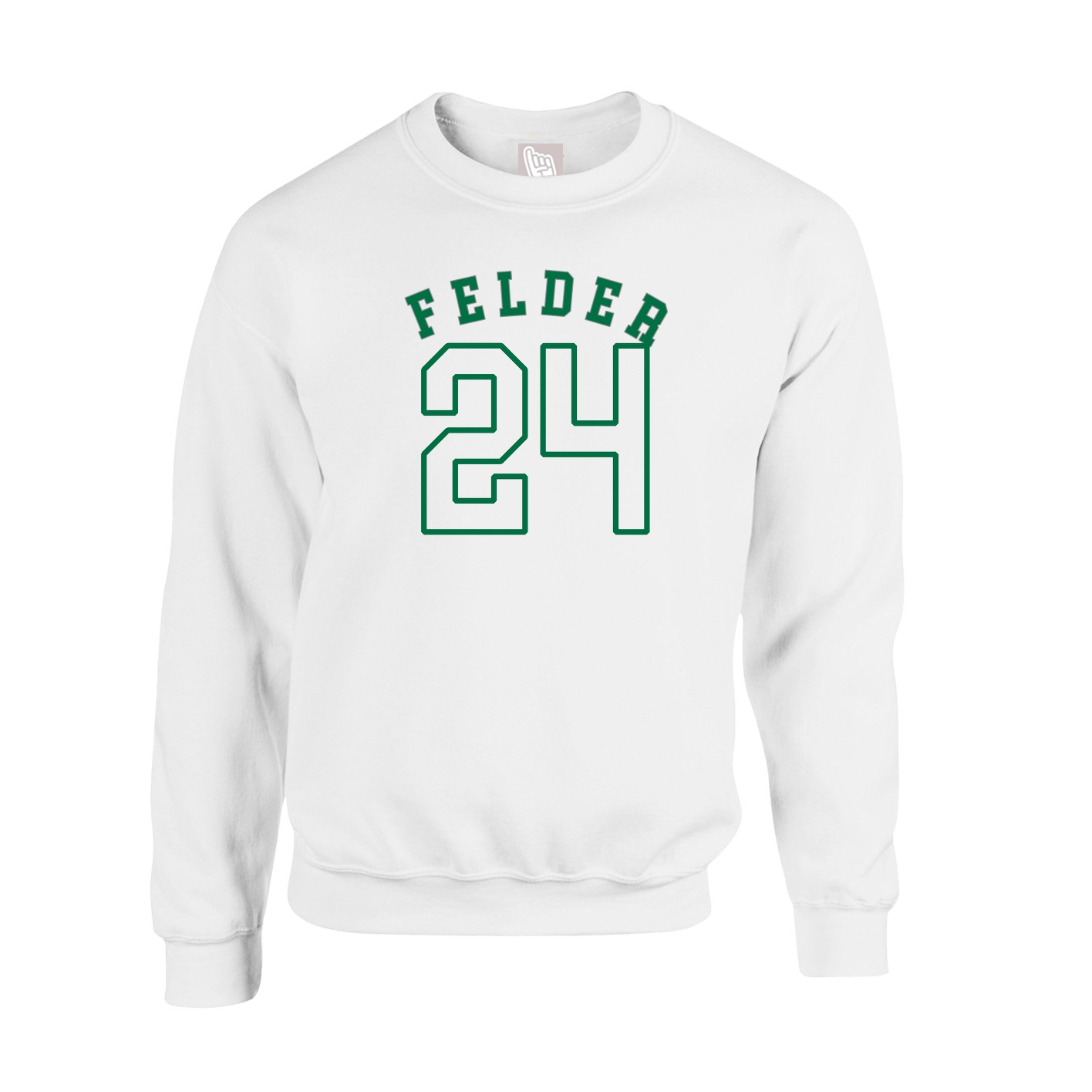 Fleece Crew — Shirsey Arch in White