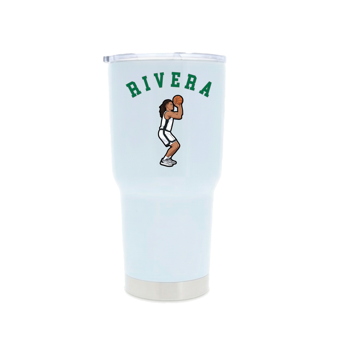 30oz Stainless Steel Tumbler — Shirsey Arch in White
