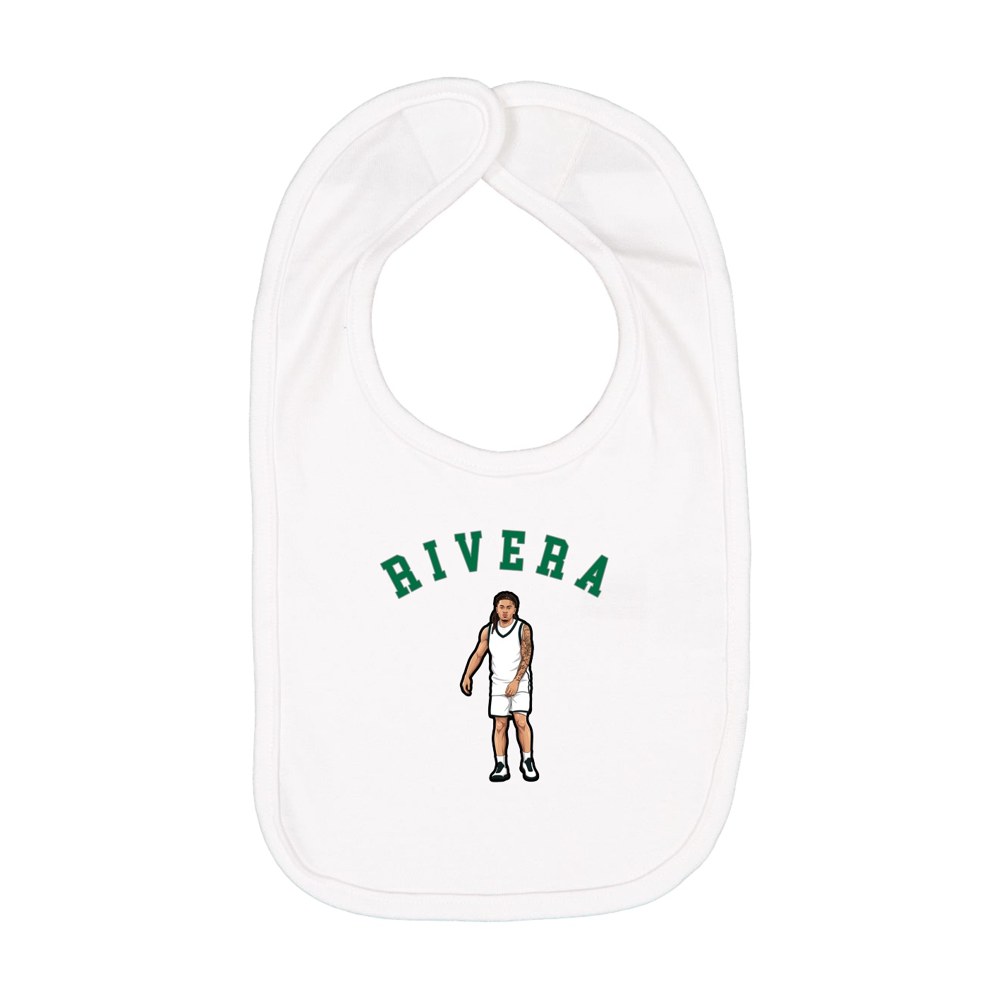 Infant Bib — Shirsey Arch in White
