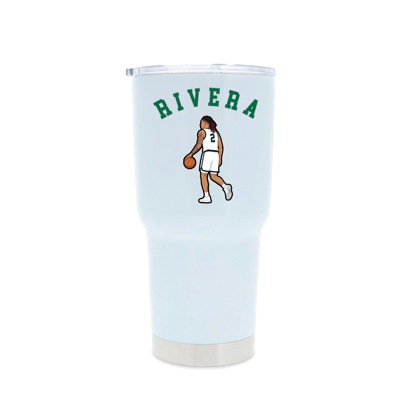 30oz Stainless Steel Tumbler — Shirsey Arch in White