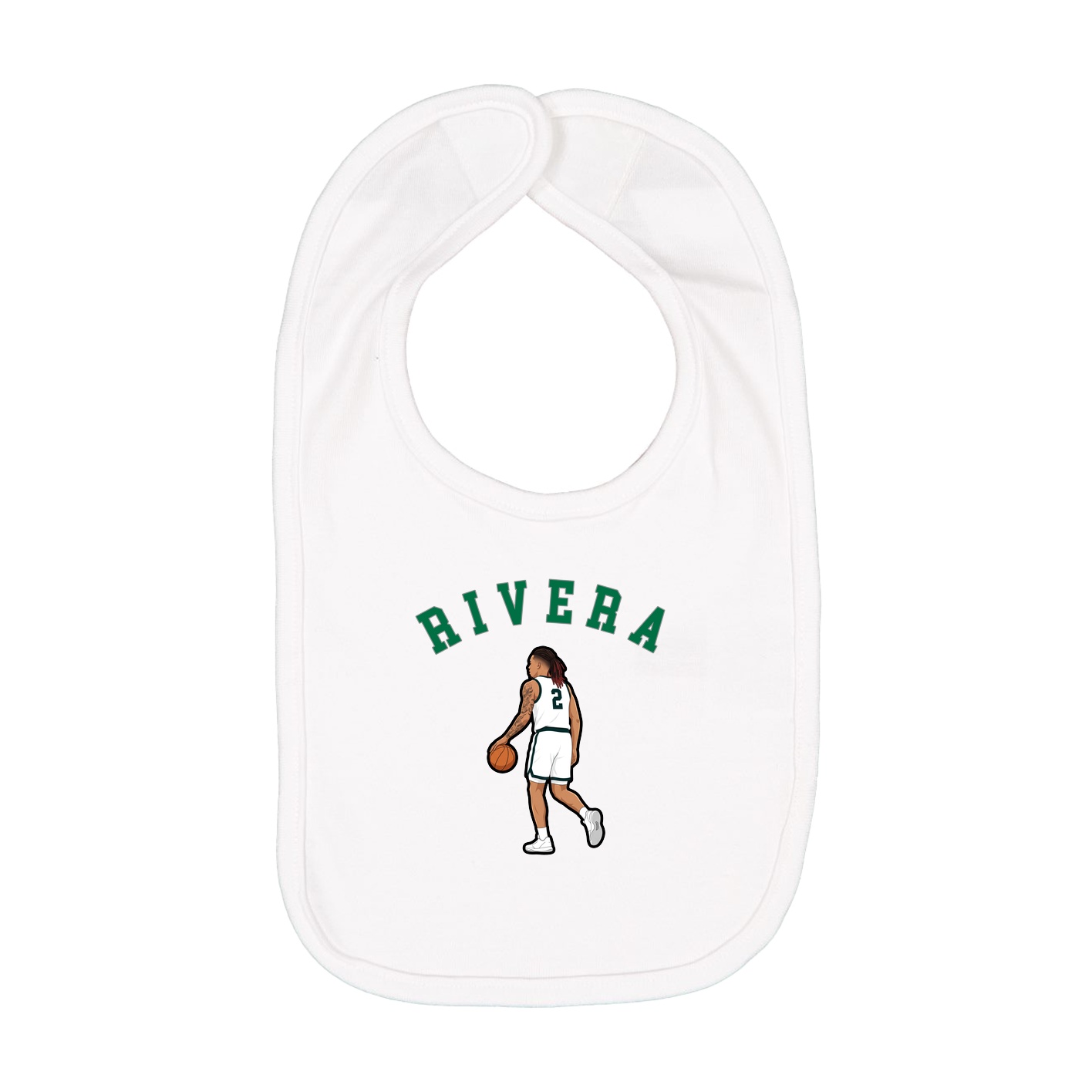 Infant Bib — Shirsey Arch in White