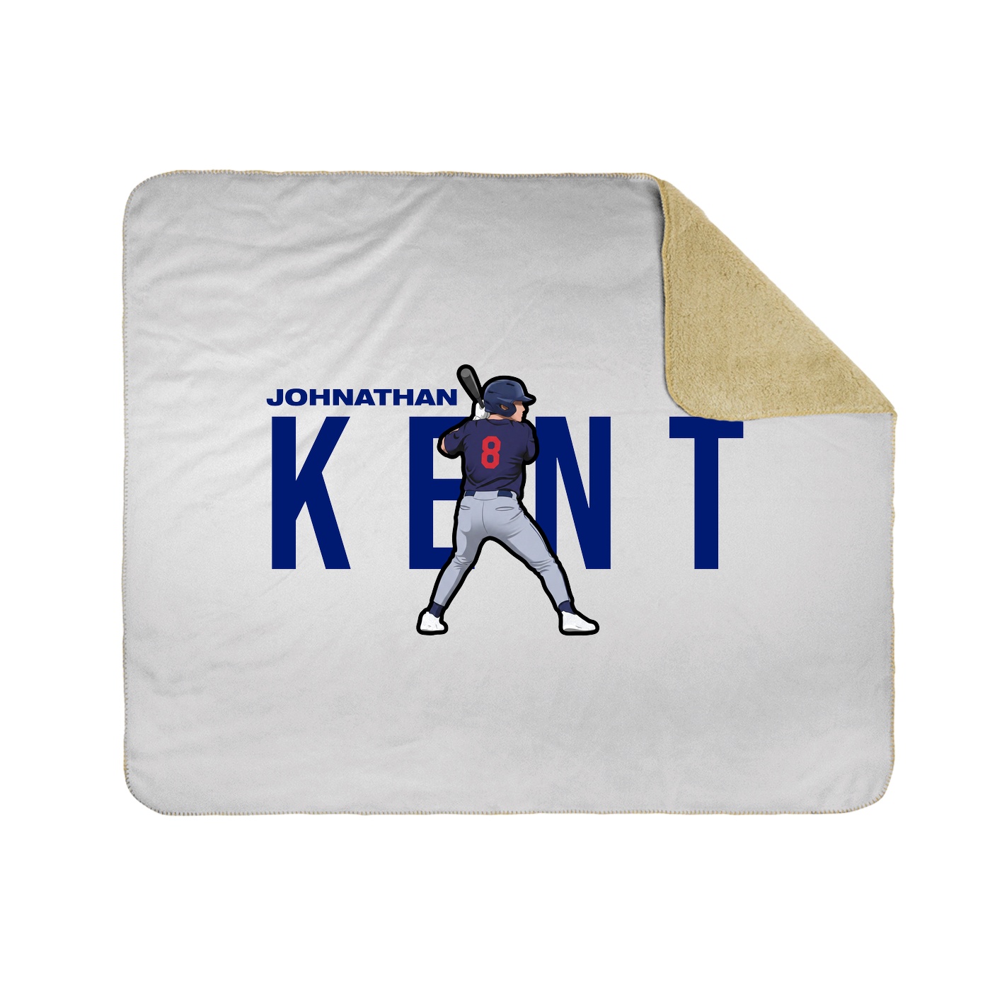 Throw Blanket — Player Name in White