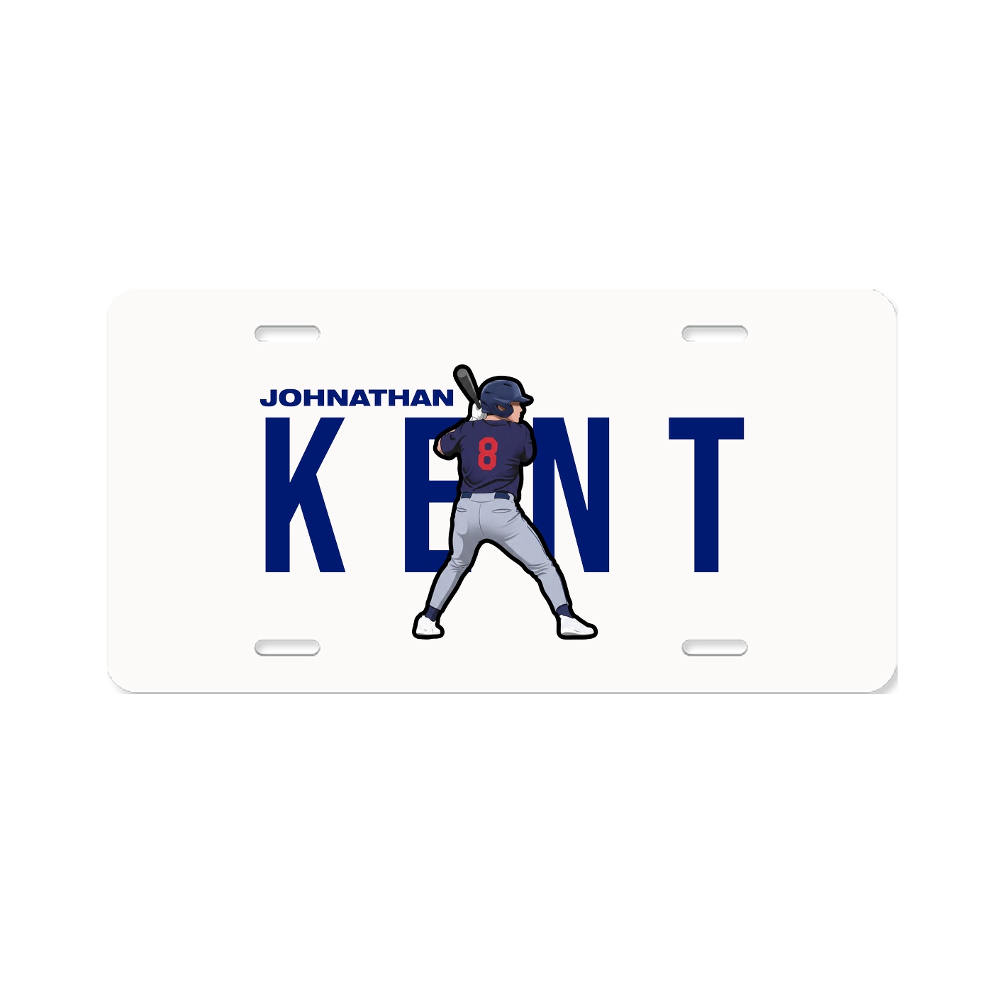 License Plate — Player Name in Classic