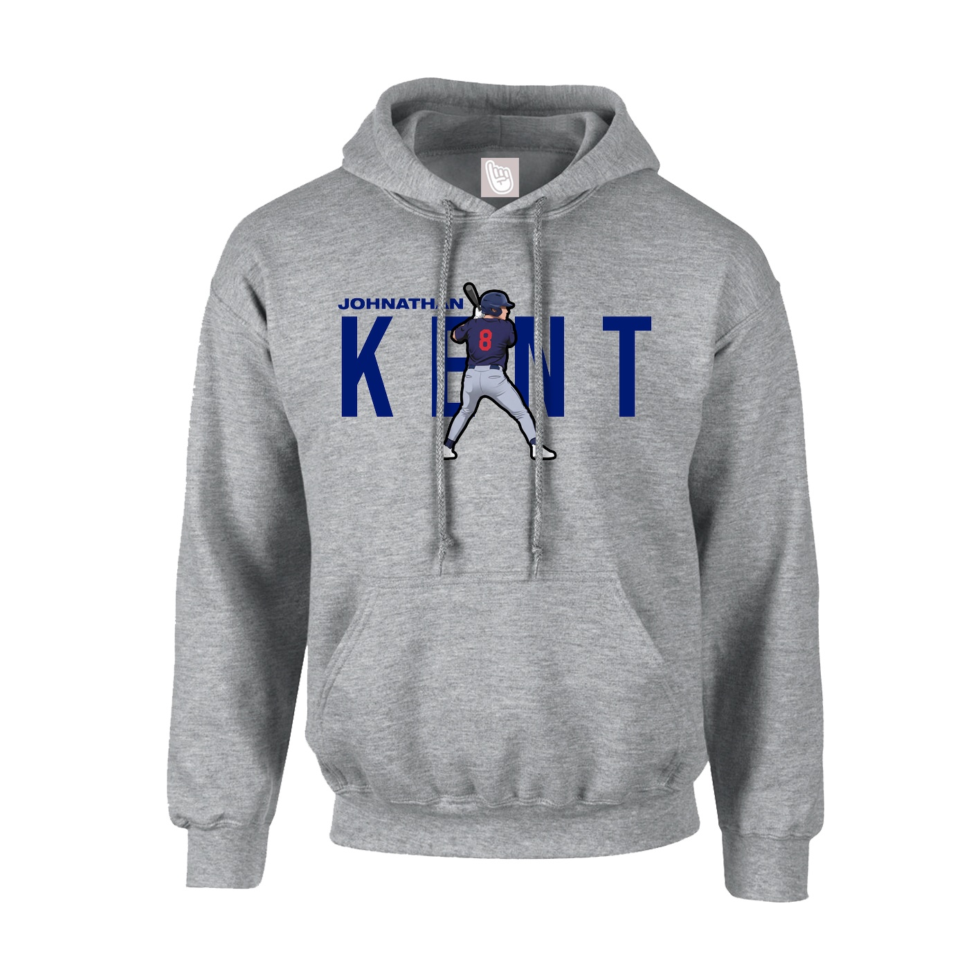 Youth Hoodie — Player Name in Grey