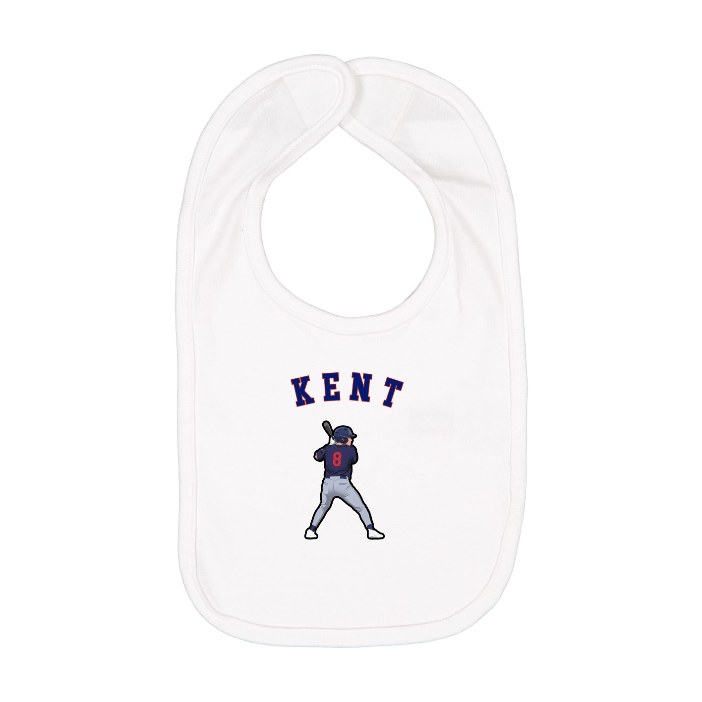 Infant Bib — Shirsey Arch in White
