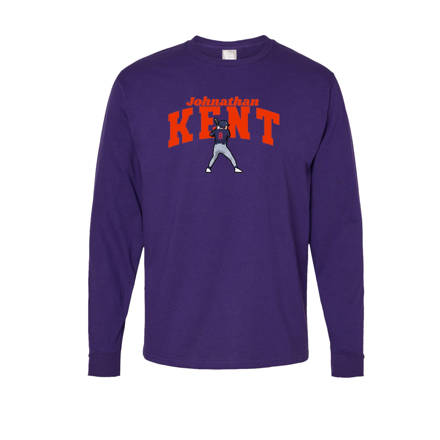Long Sleeve Tee — Signature Arch in Purple