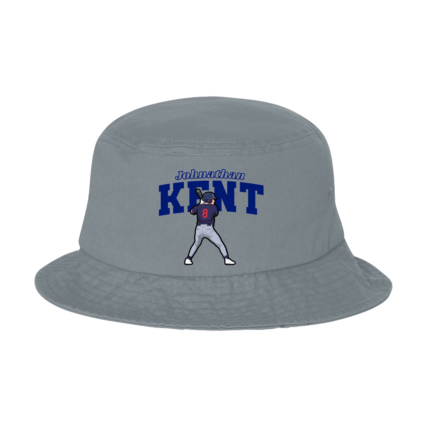 Bucket Cap — Name Arch in Grey