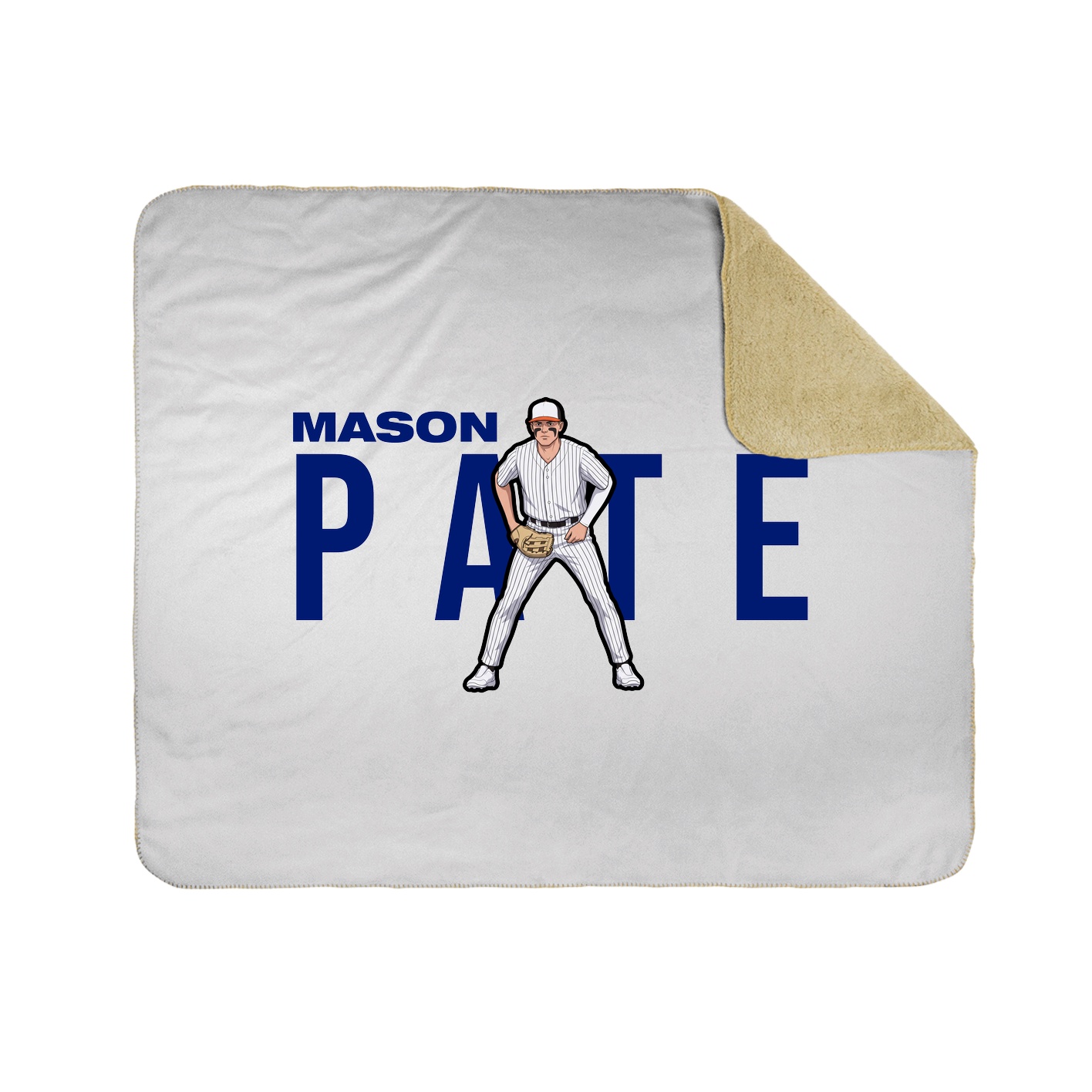 Throw Blanket — Player Name in White