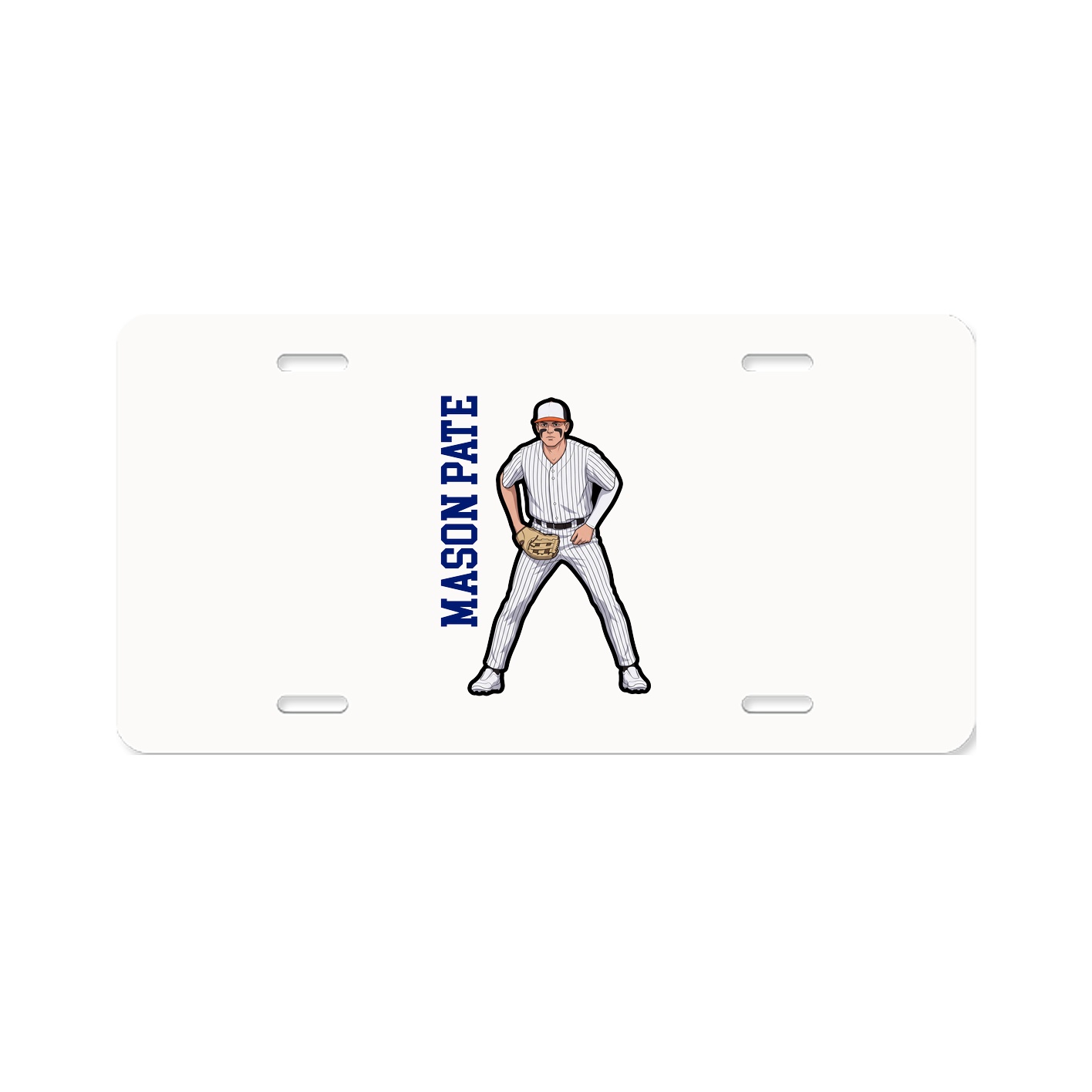 License Plate — Name Vertical in Classic