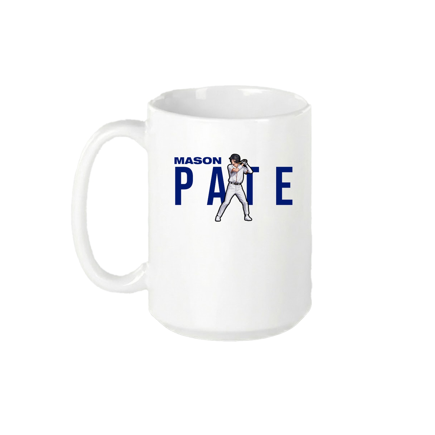 15oz Coffee Mug — Player Name in White