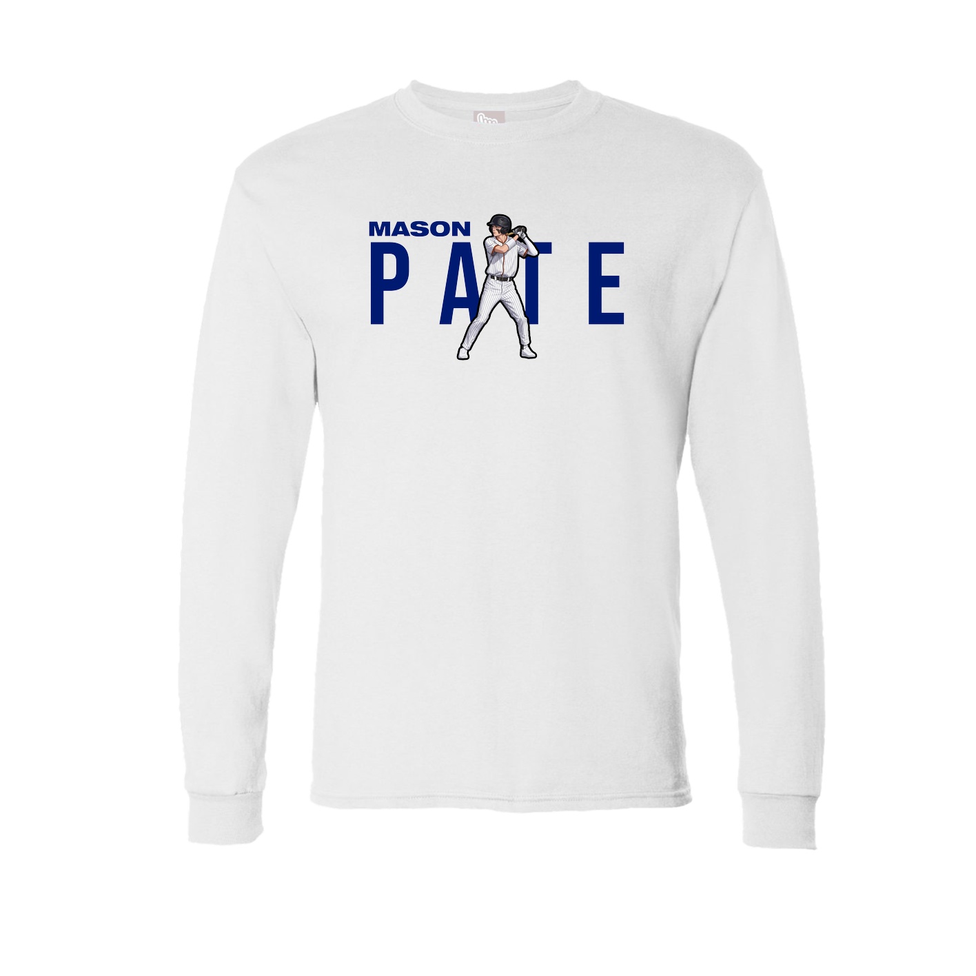 Long Sleeve Tee — Player Name in White