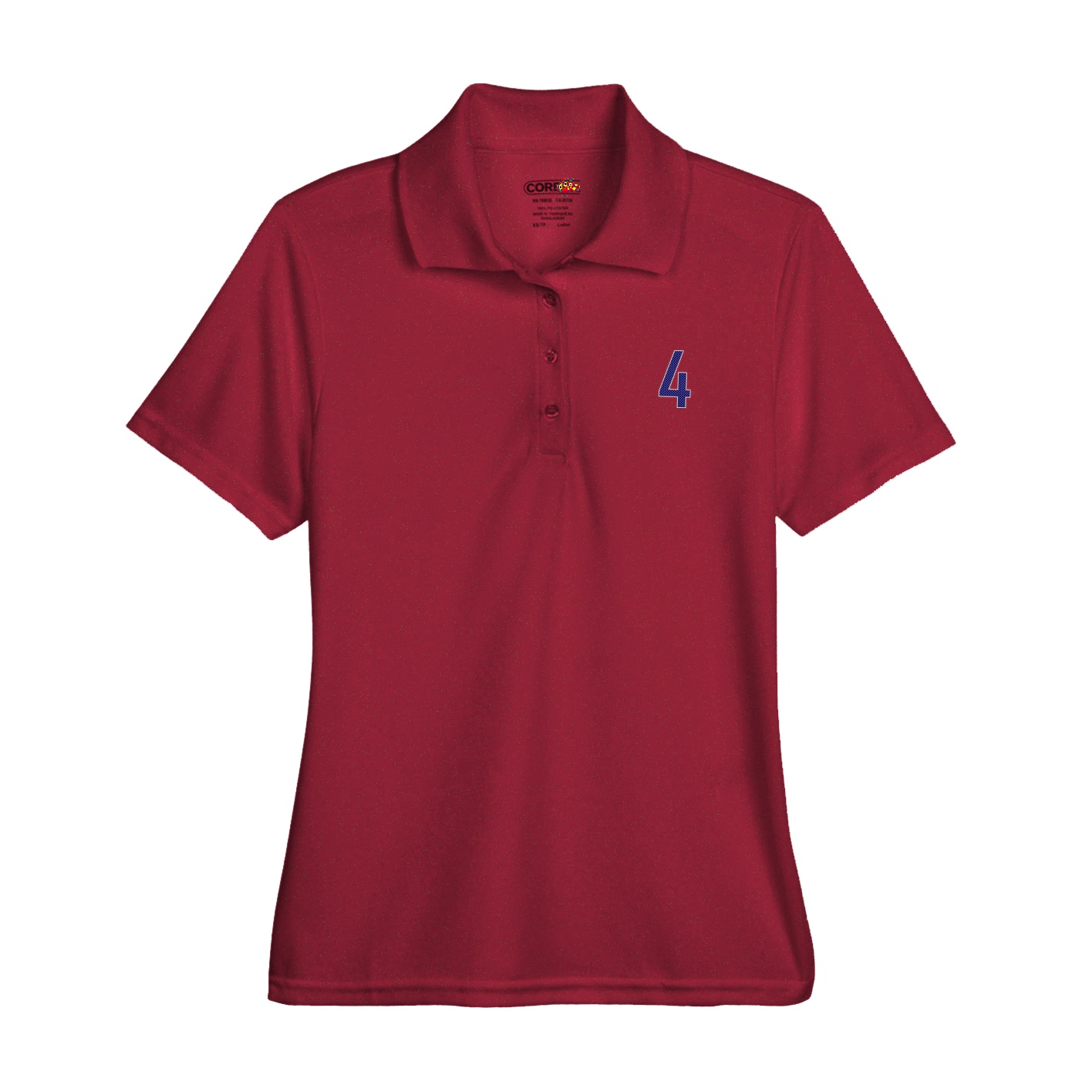 Womens Performance Polo — Front Shirsy in Red