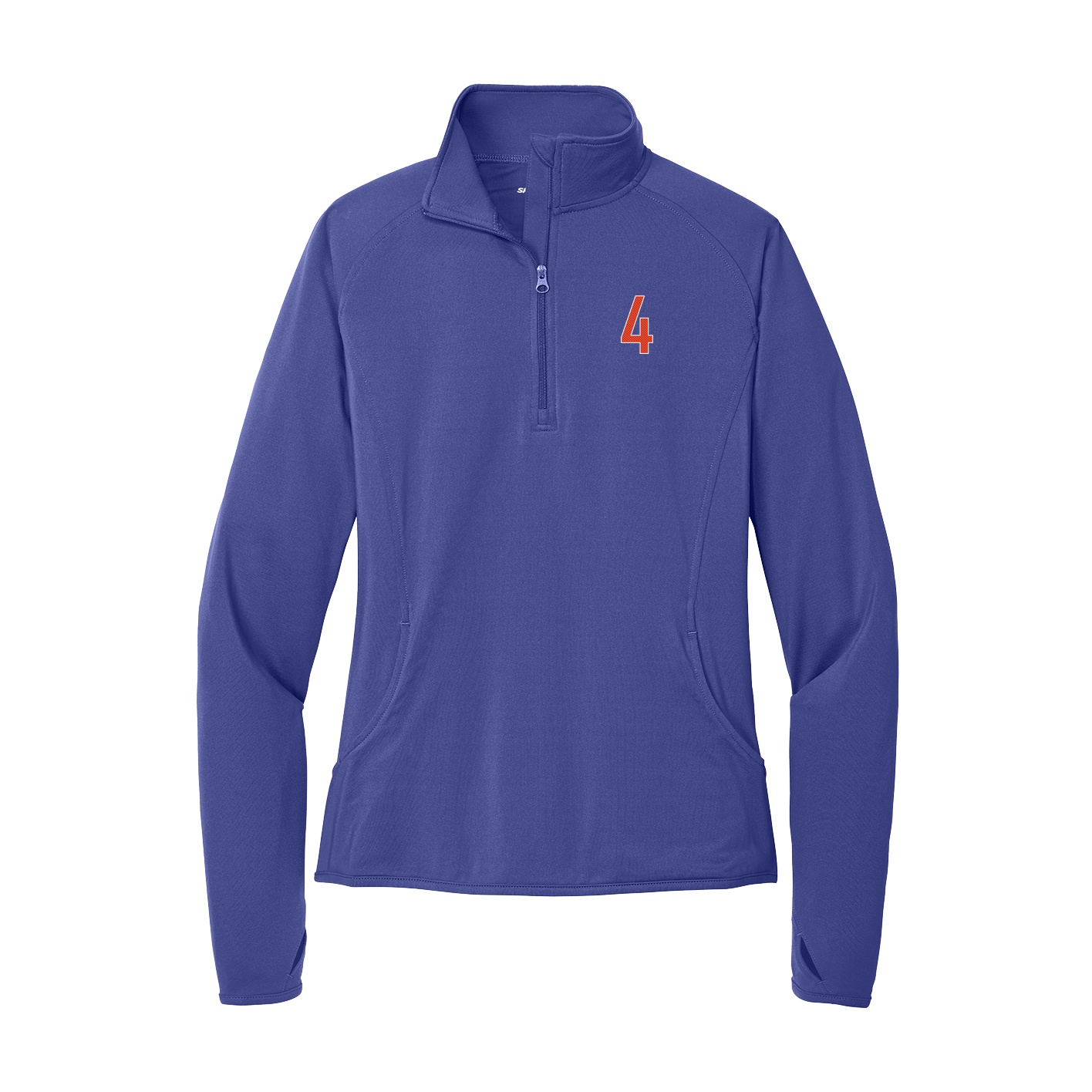 Women's Q-Zip Pullover — Front Shirsy in Purple