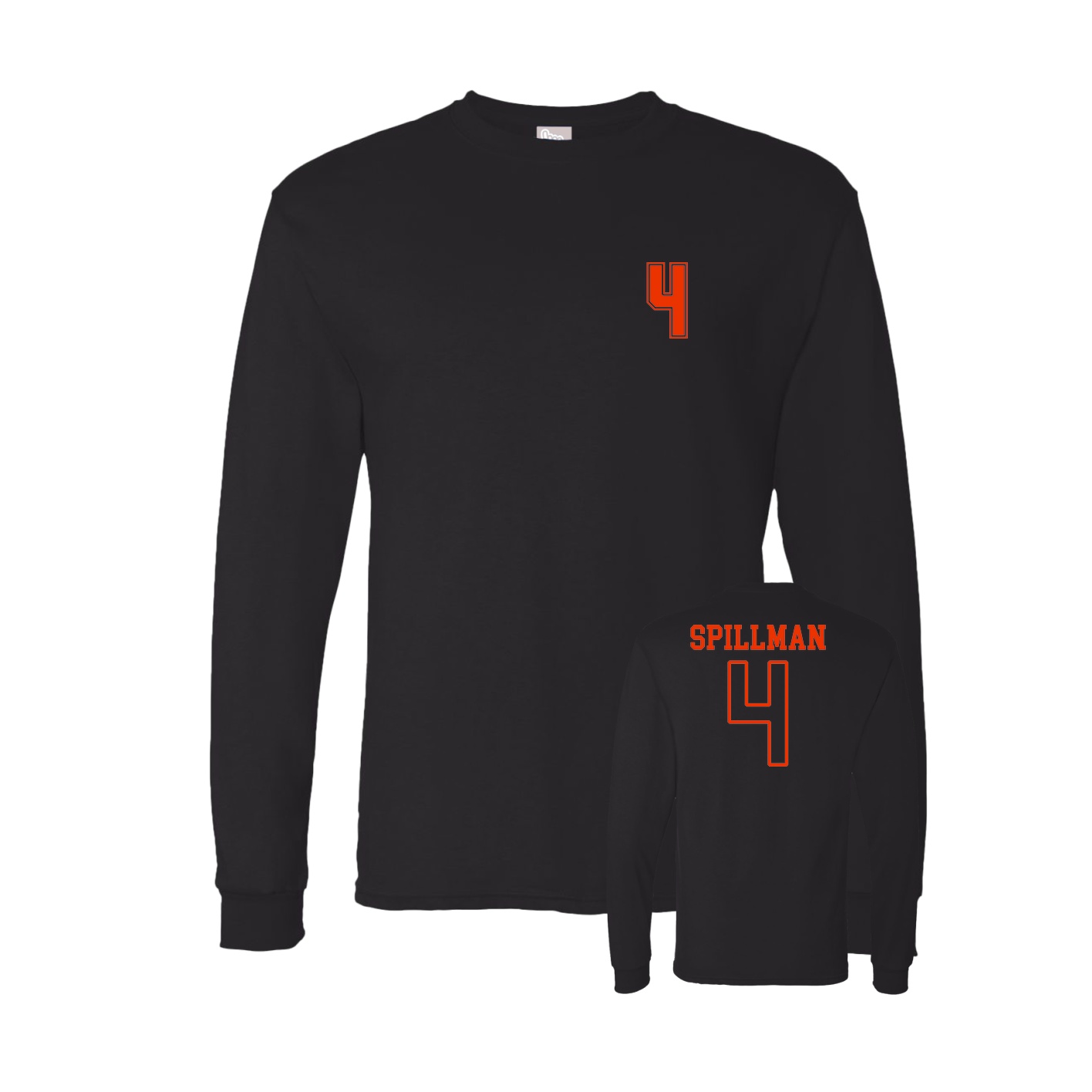 Long Sleeve Tee — Chest Back in Black