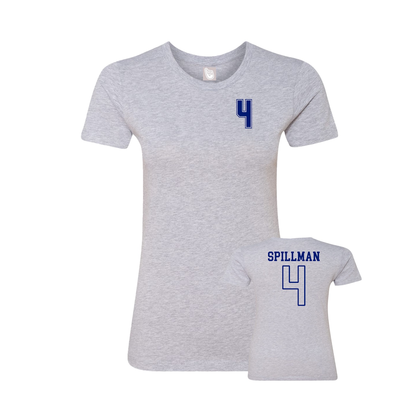 Womens Tee — Chest Back in Grey